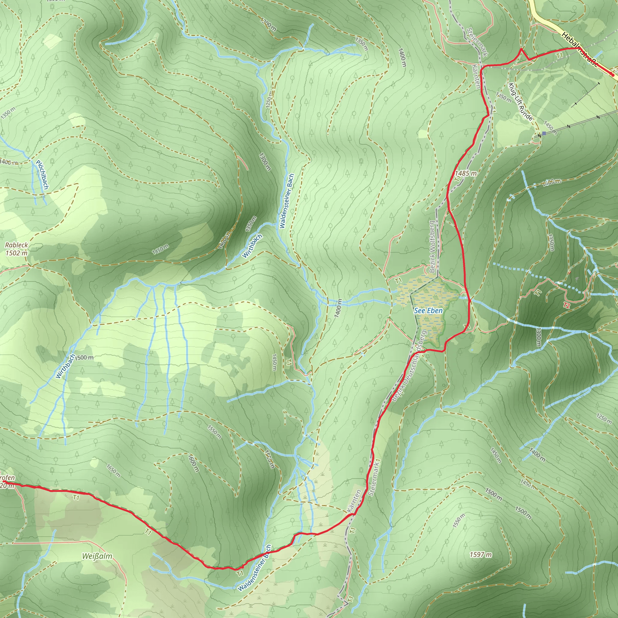 Bärenofen Trail mobile static map