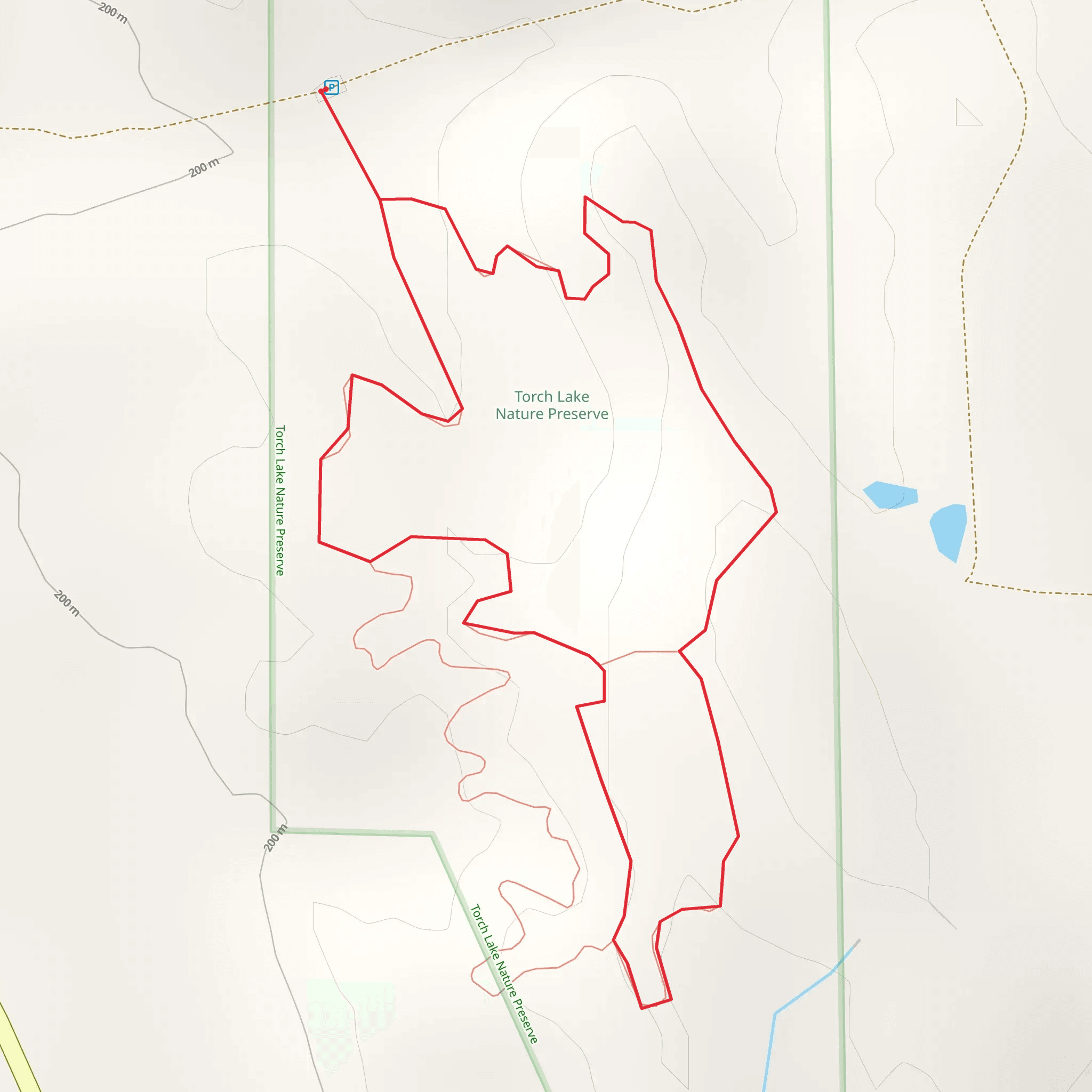 Torch Lake NAture Preserve Loop mobile static map