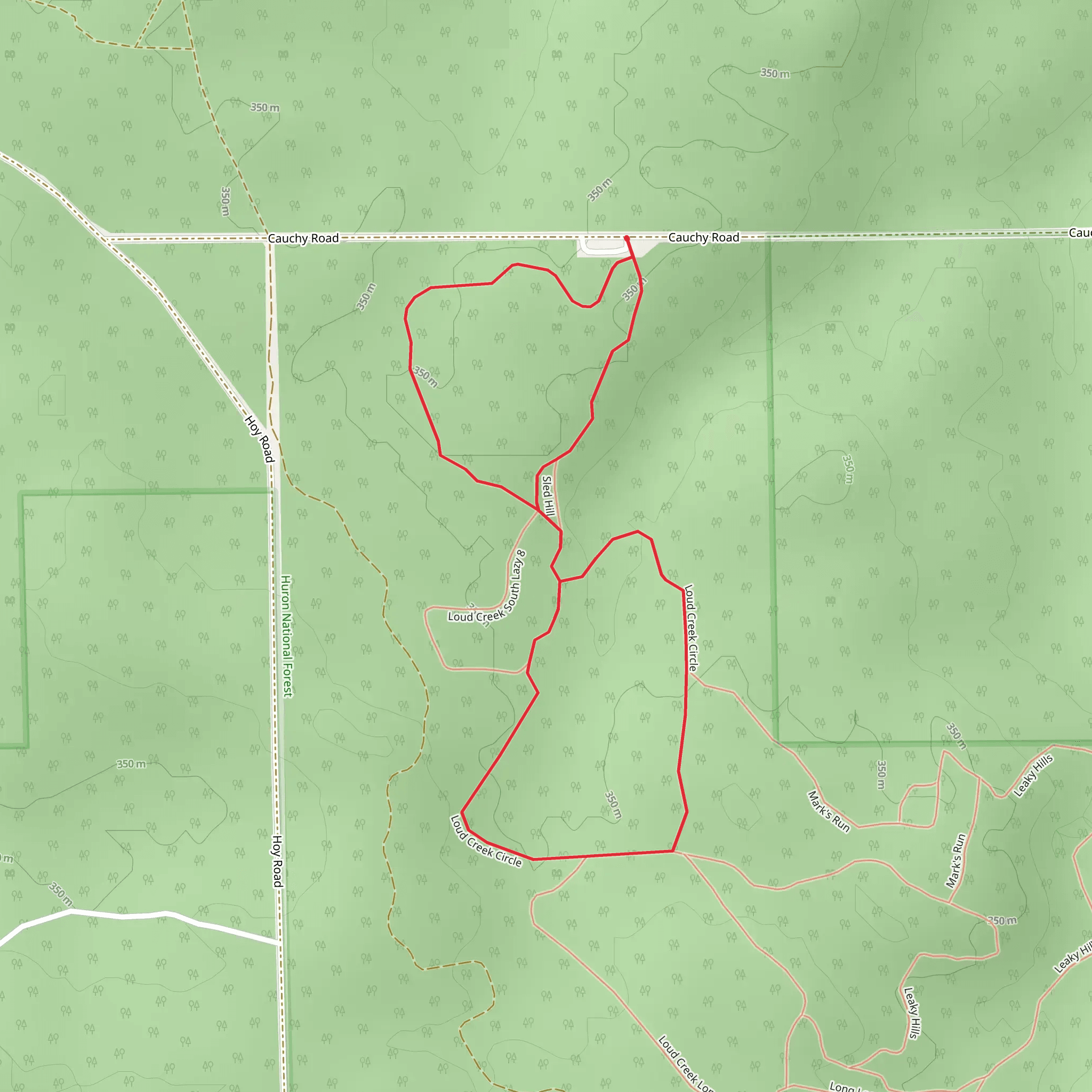 Loud Creek Lazy 8 North Loop mobile static map