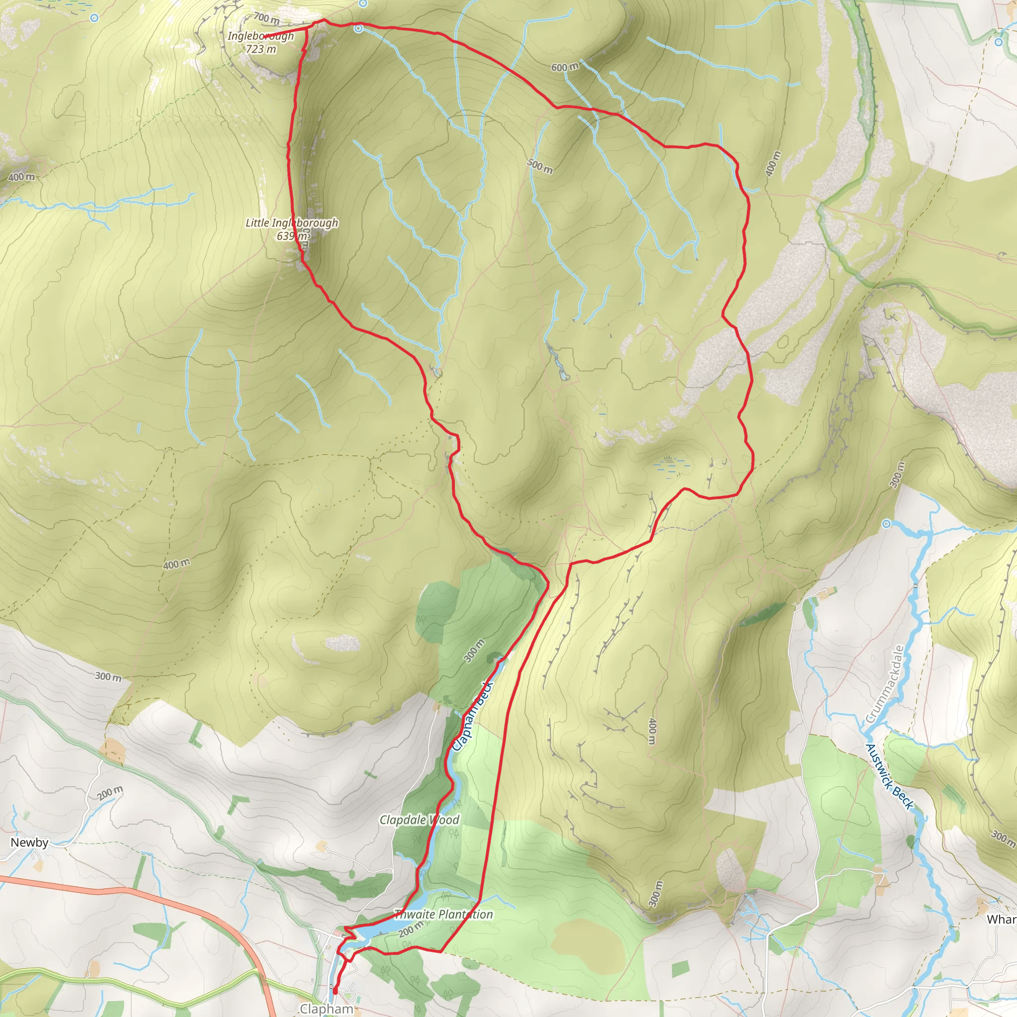 Ingleborough Walk mobile static map