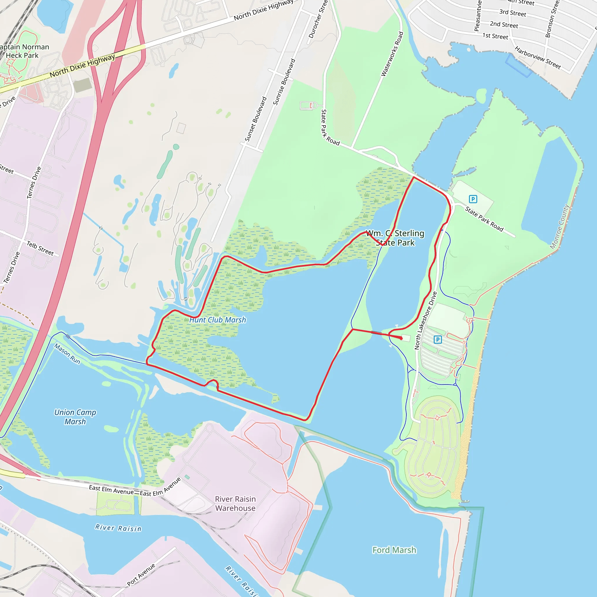 Wm C Sterling State Park Loop mobile static map