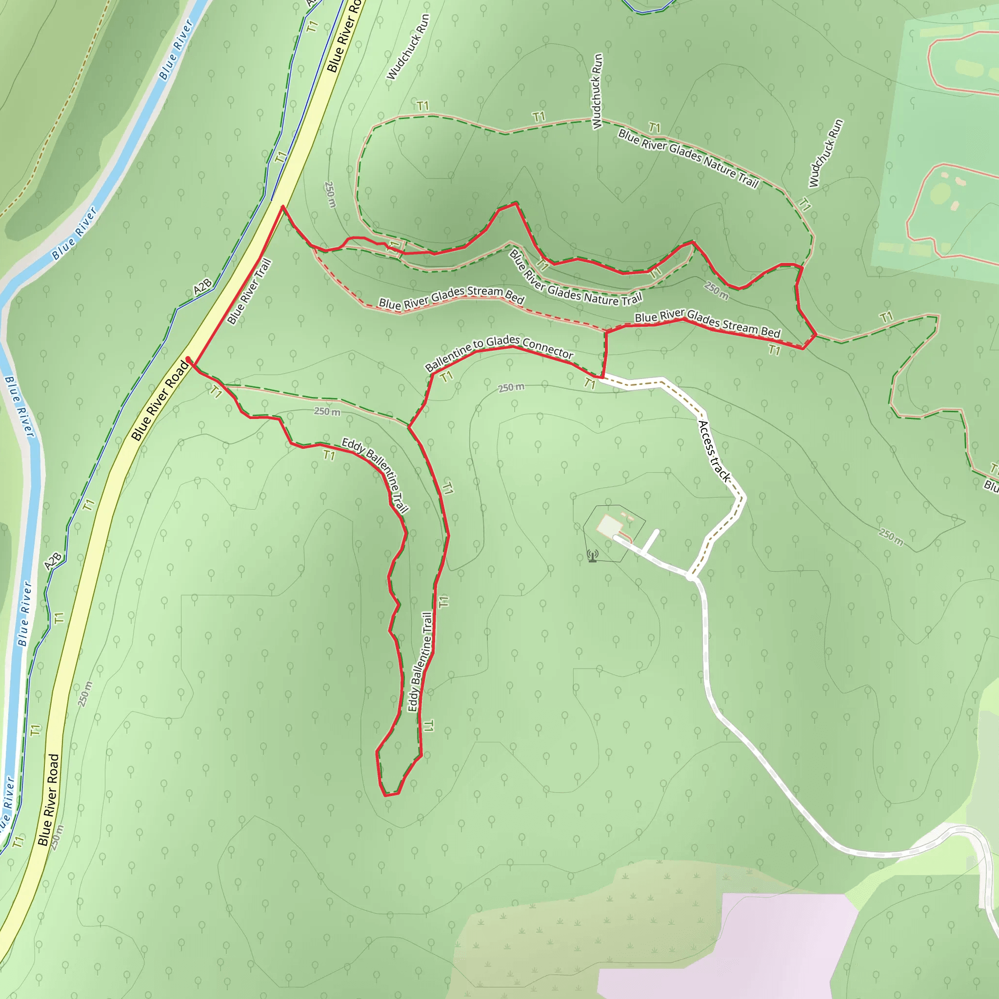 Ballentine and Glades Loop mobile static map