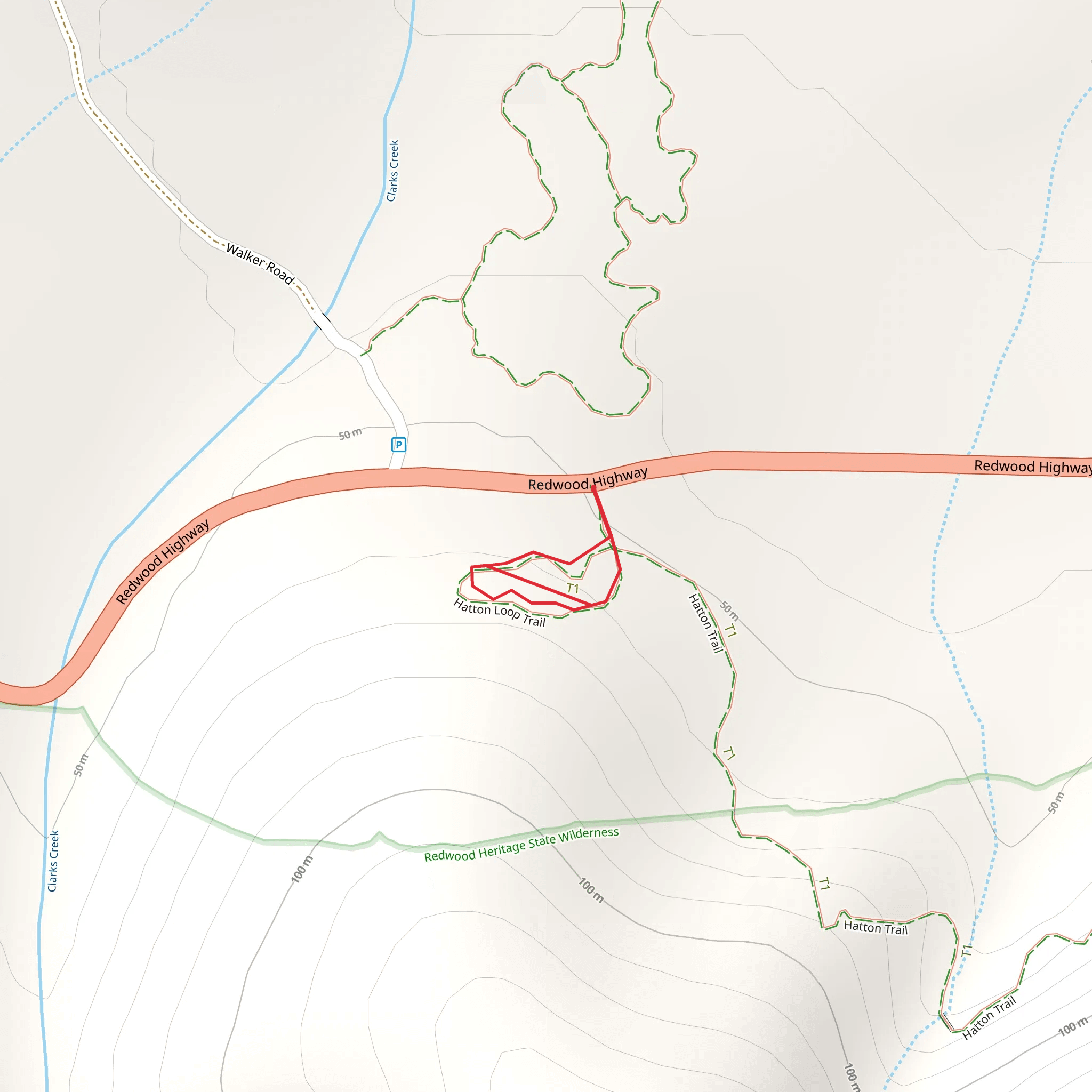 Hatton Loop Trail mobile static map