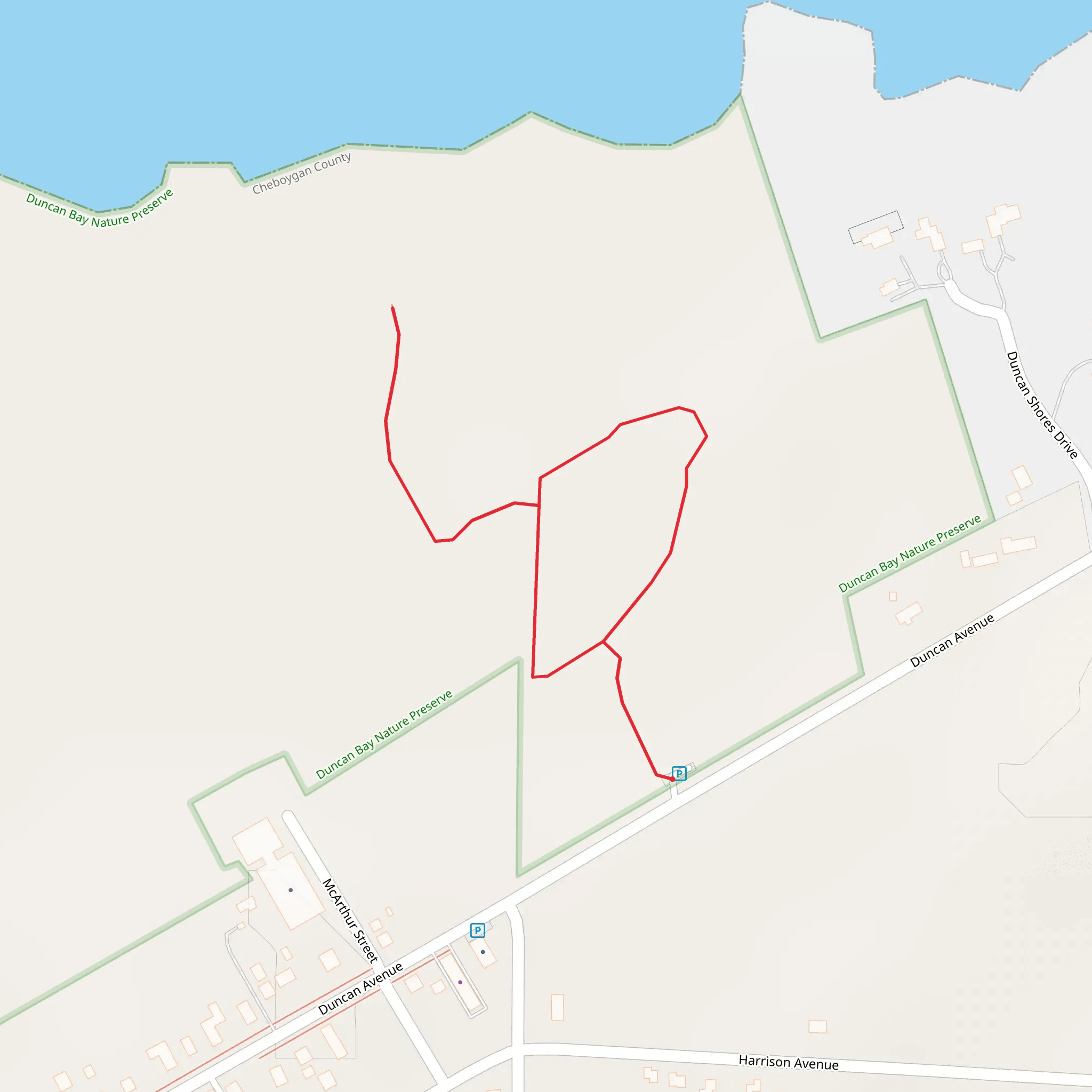 Duncan Avenue Loop mobile static map