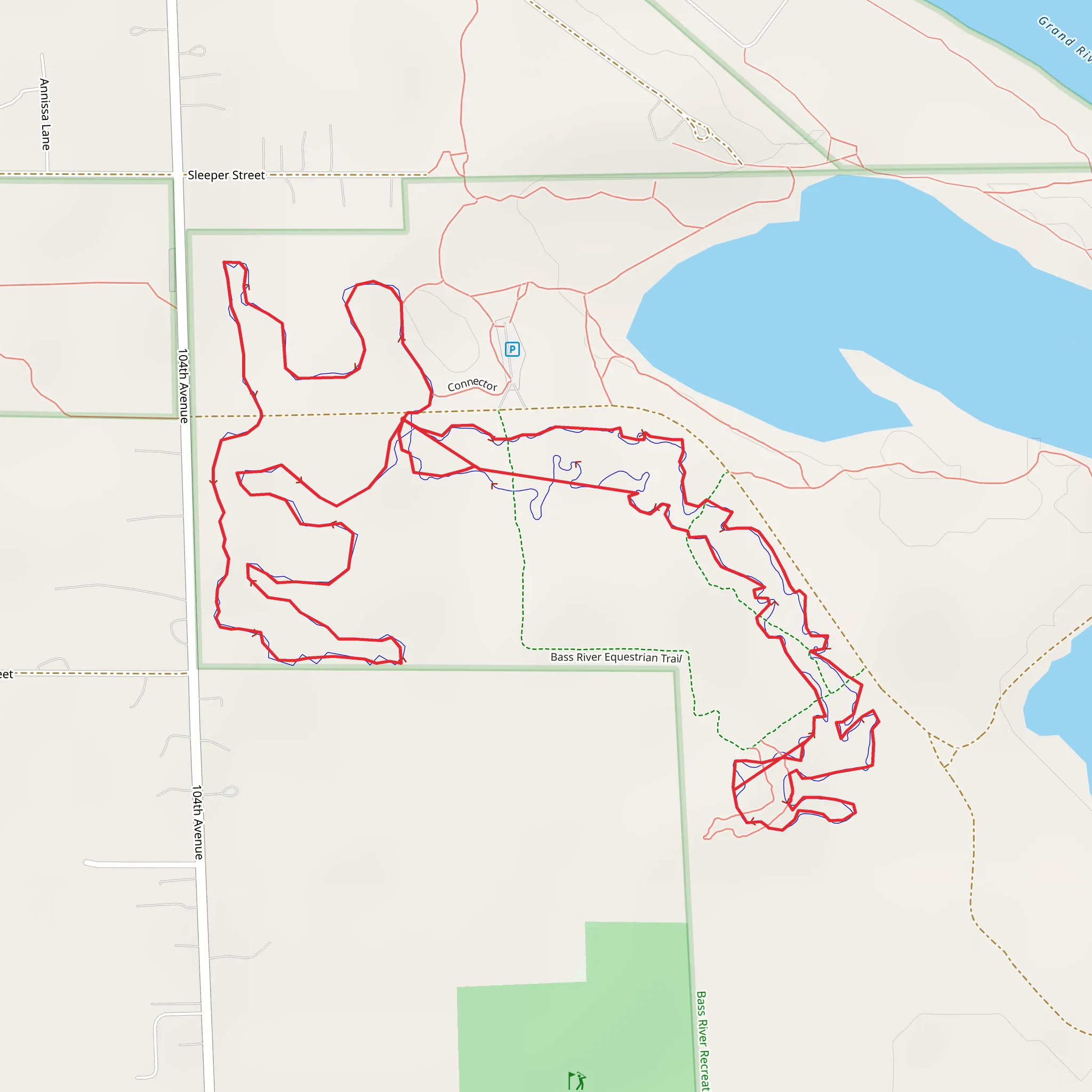Bass River Recreation Area Loop mobile static map