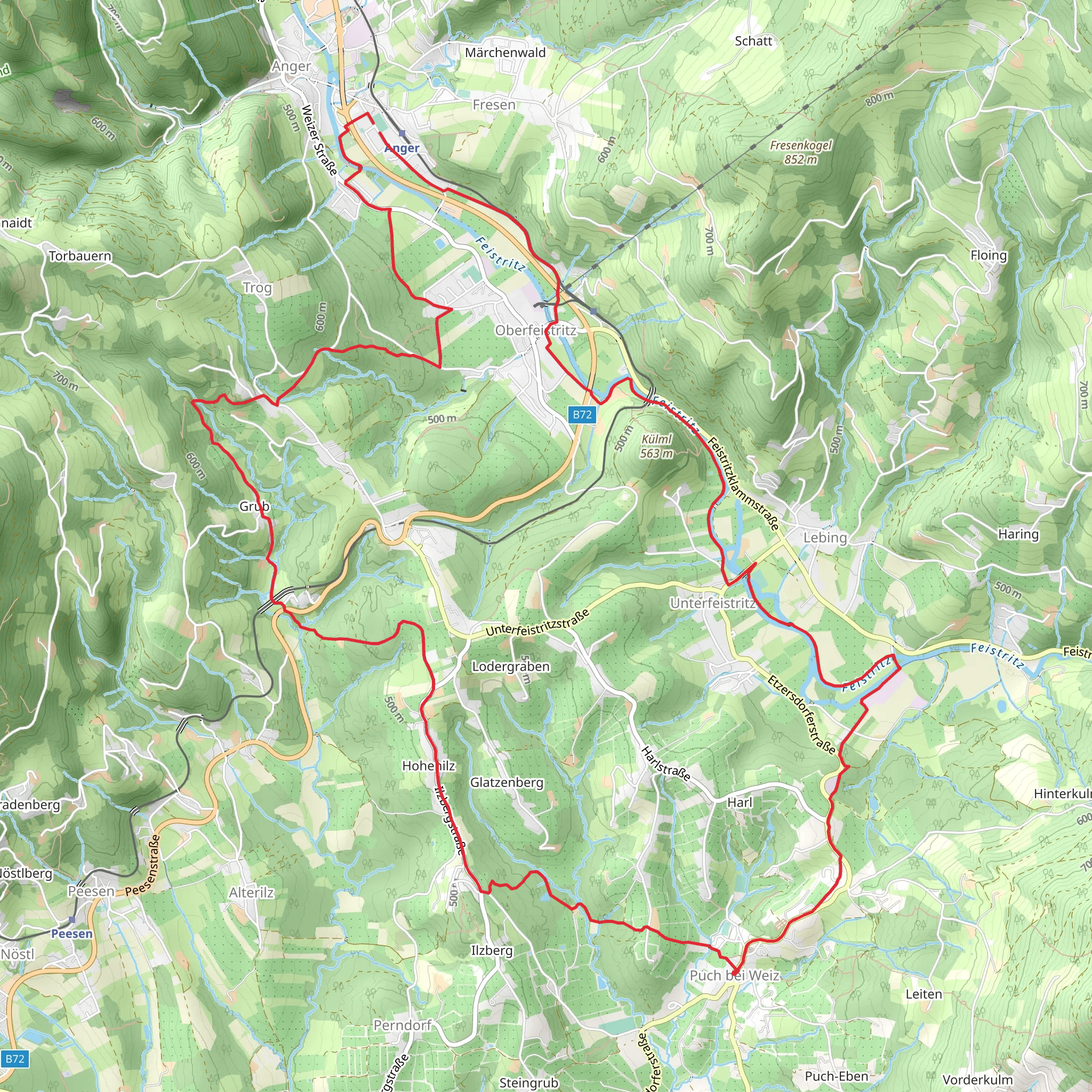 Grubbründl Way mobile static map