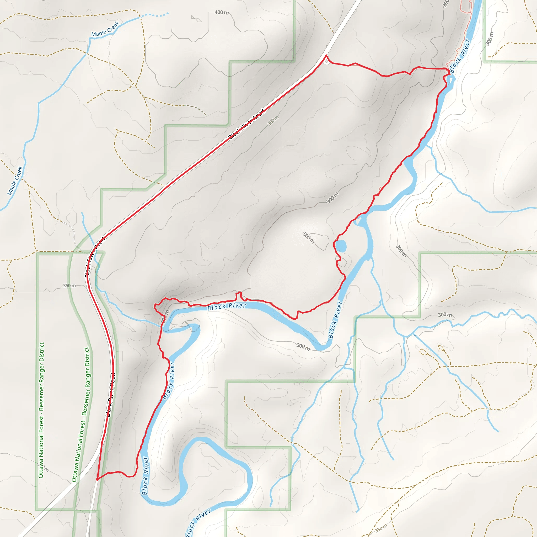 North Country Trail and Black River Road Loop mobile static map
