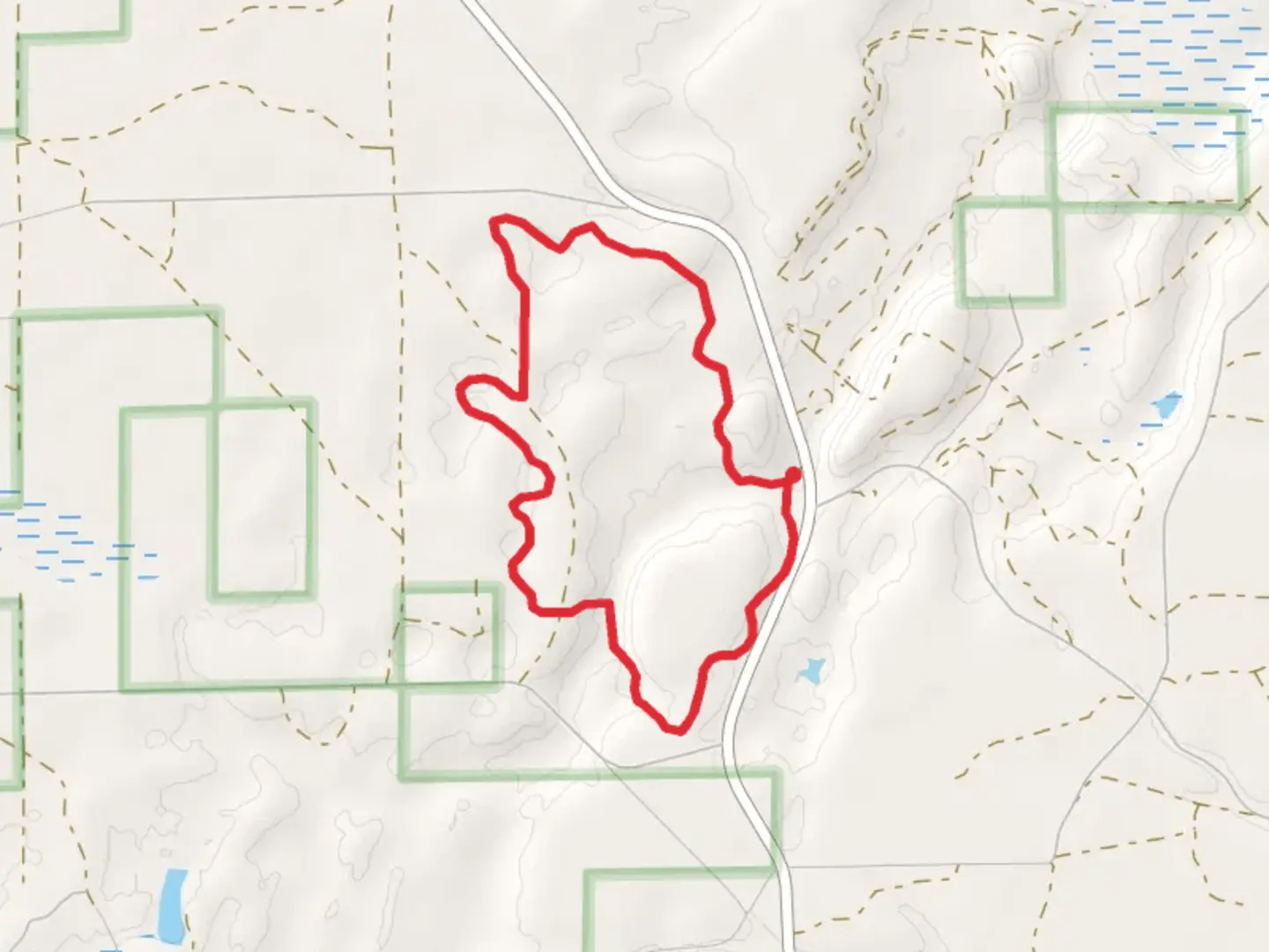 An image depicting the trail Corsair Loop Trail and its surrounding area.