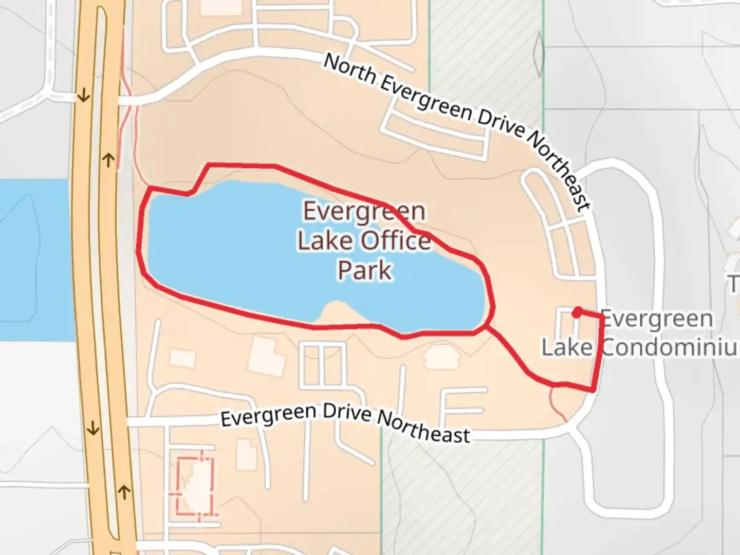 An image depicting the trail Evergreen Lake Loop and its surrounding area.