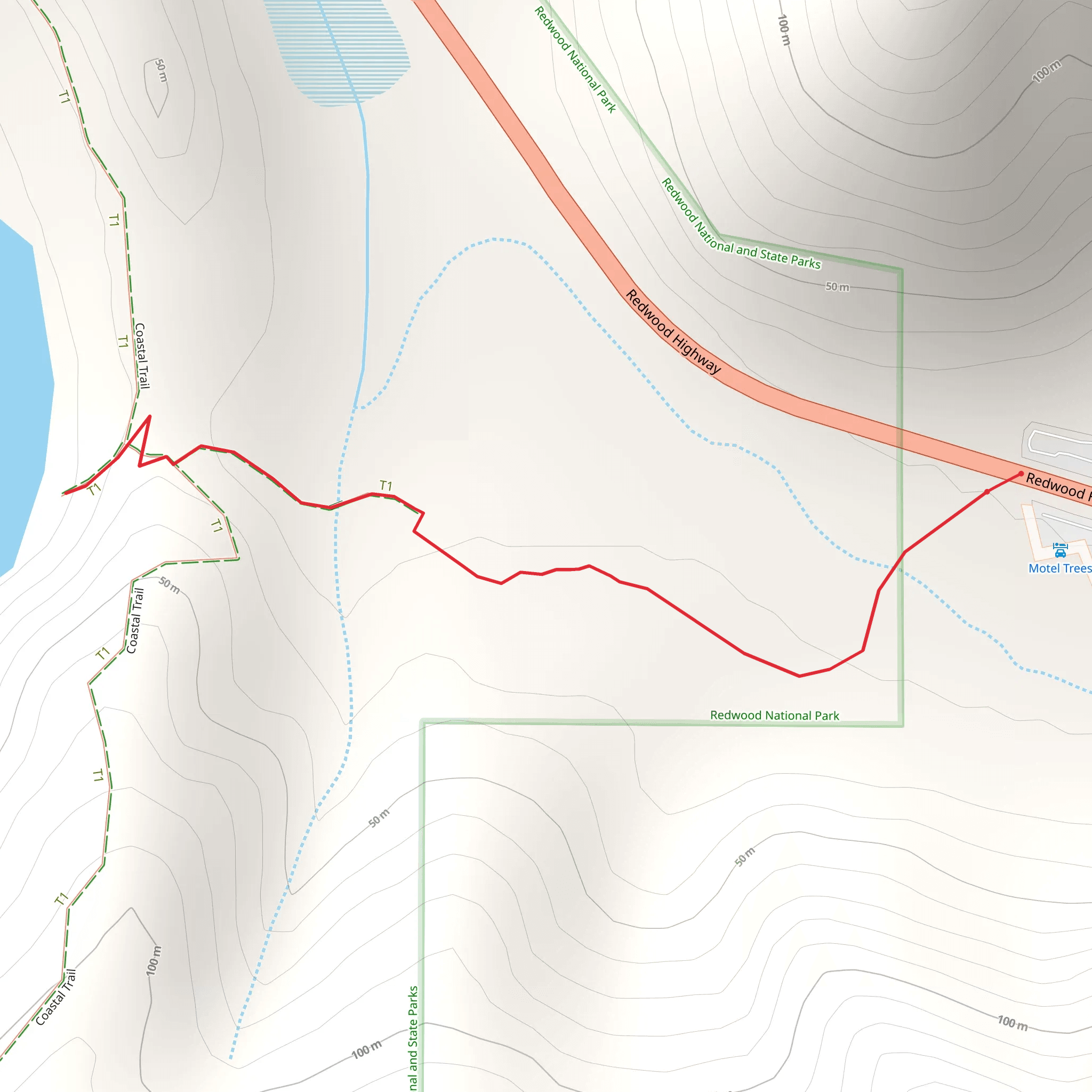 Hidden Beach Trail mobile static map