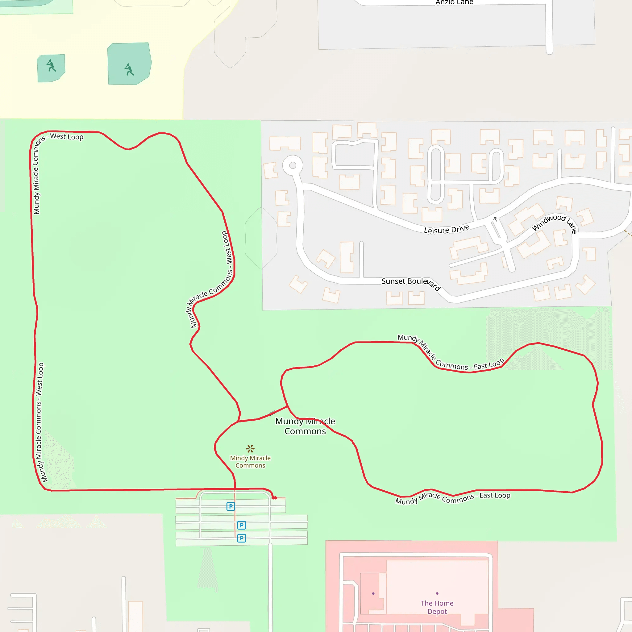 Mundy Miracle Commons East and West Loop mobile static map