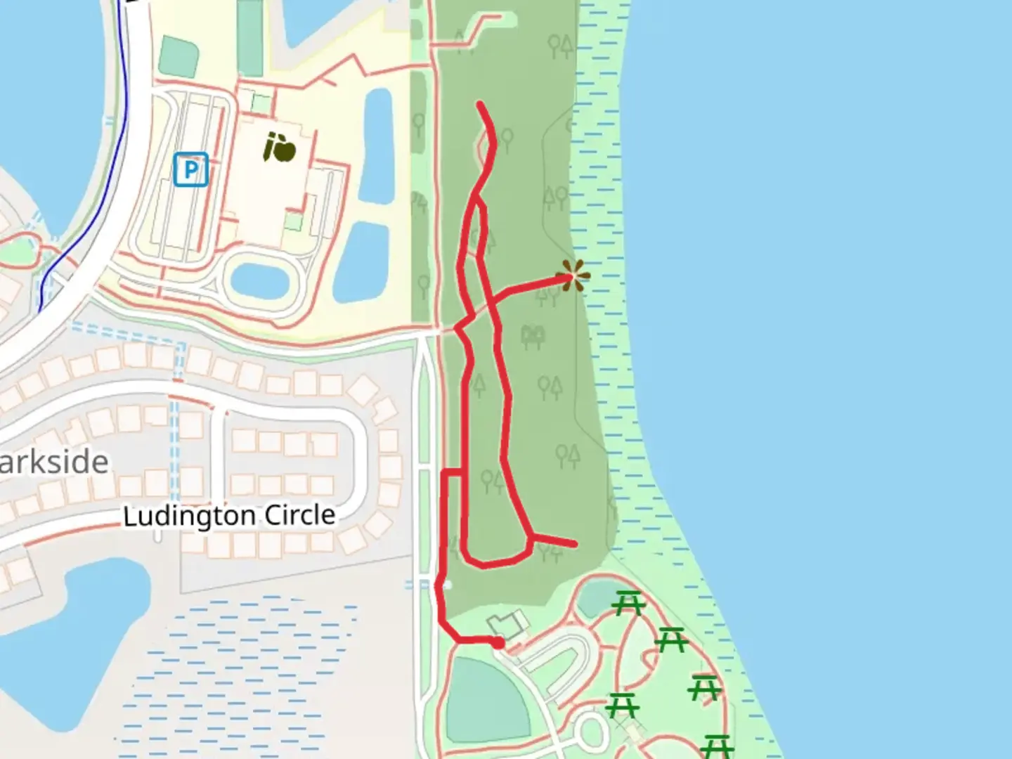 An image depicting the trail LongHorn Steakhouse Loop and its surrounding area.
