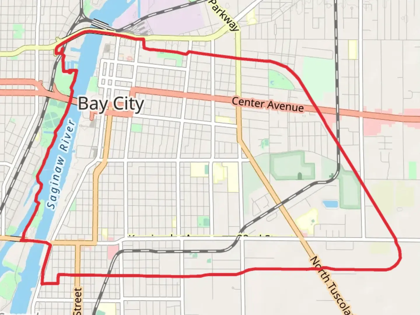 An image depicting the trail Saginaw River and Bay City Loop and its surrounding area.