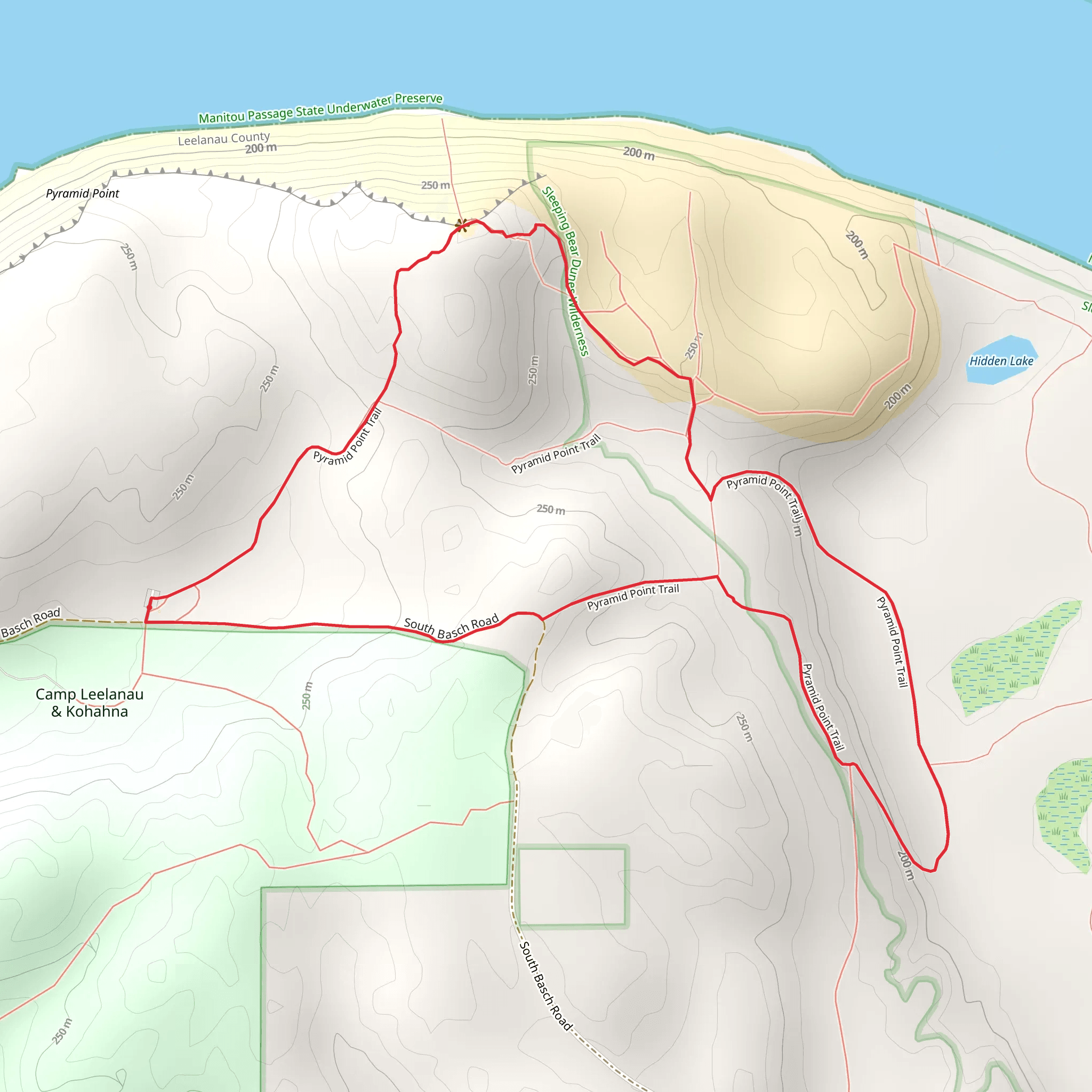 Pyramid Point Trail Loop mobile static map