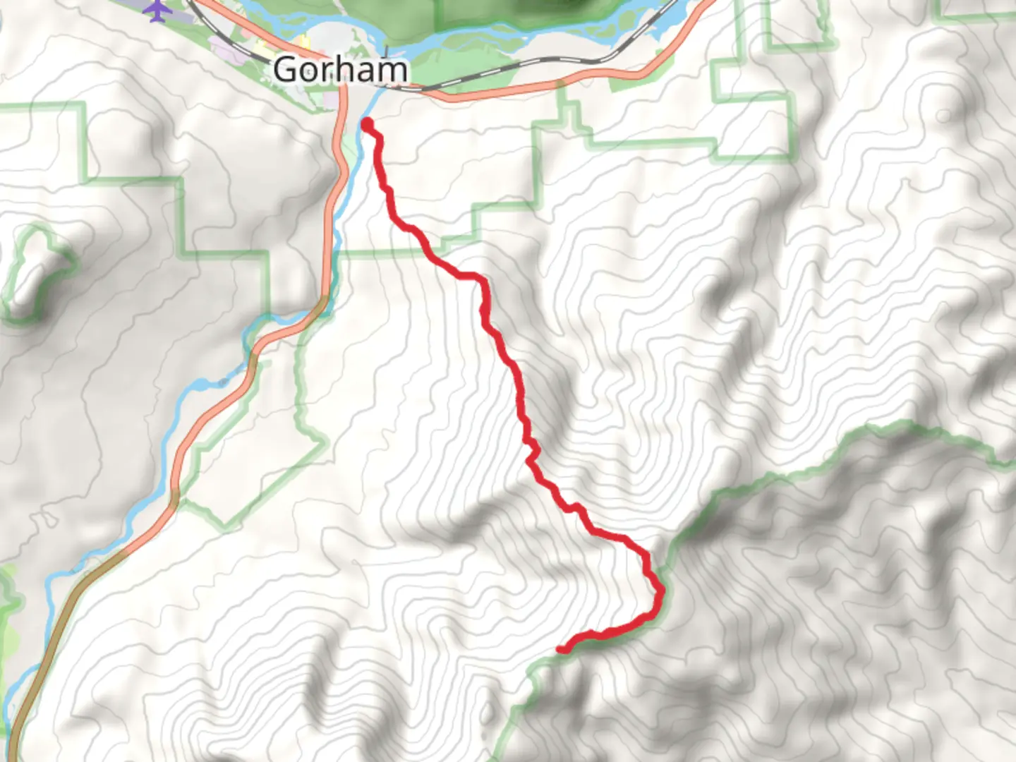 An image depicting the trail Carter-Moriah Trail via Mount Moriah and its surrounding area.
