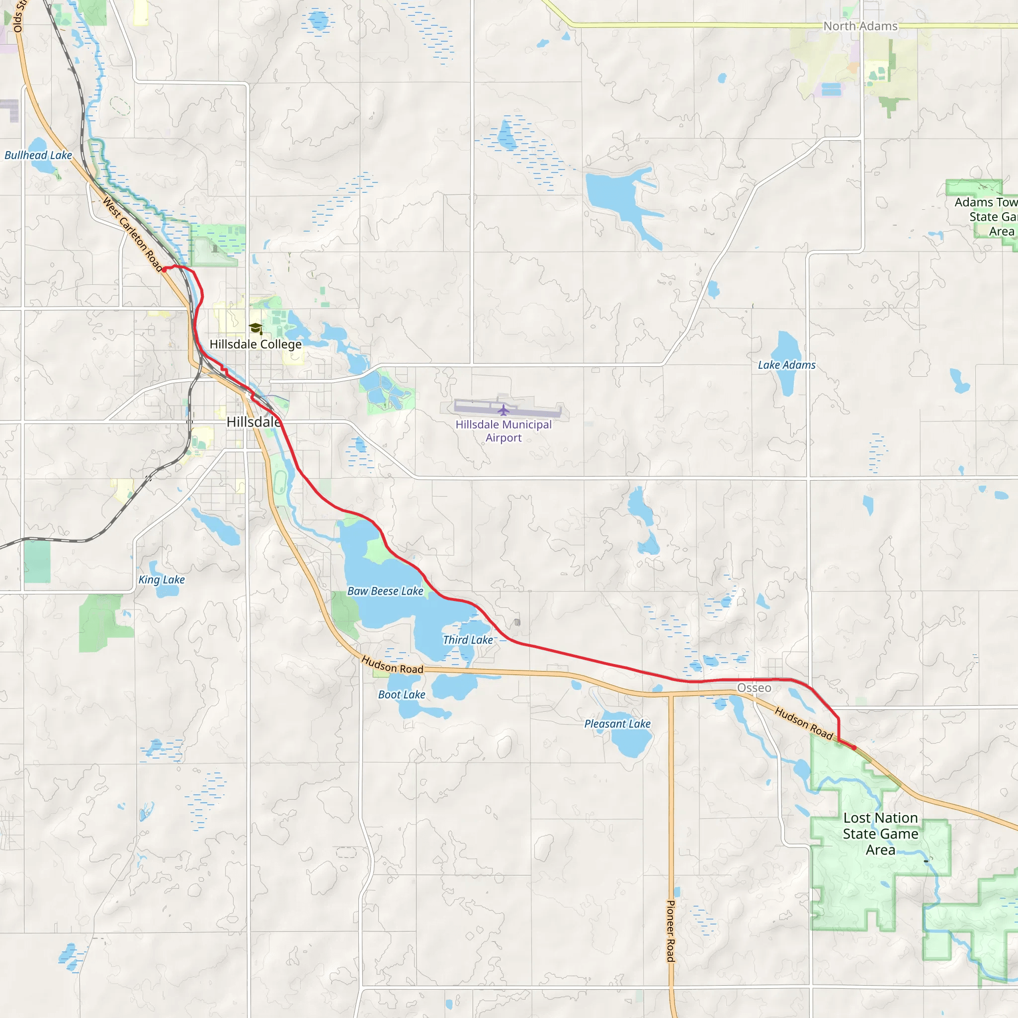 Kiwanas Baw Beese Trail mobile static map