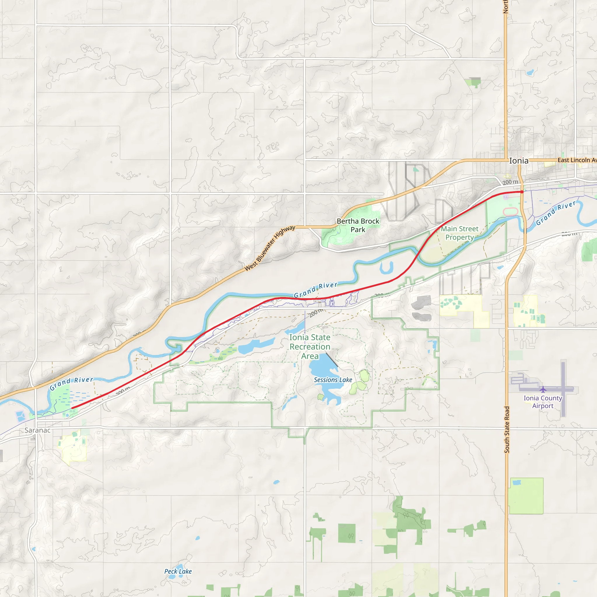 Fred Meijer Grand River Valley Rail Short Trail - Ionia mobile static map