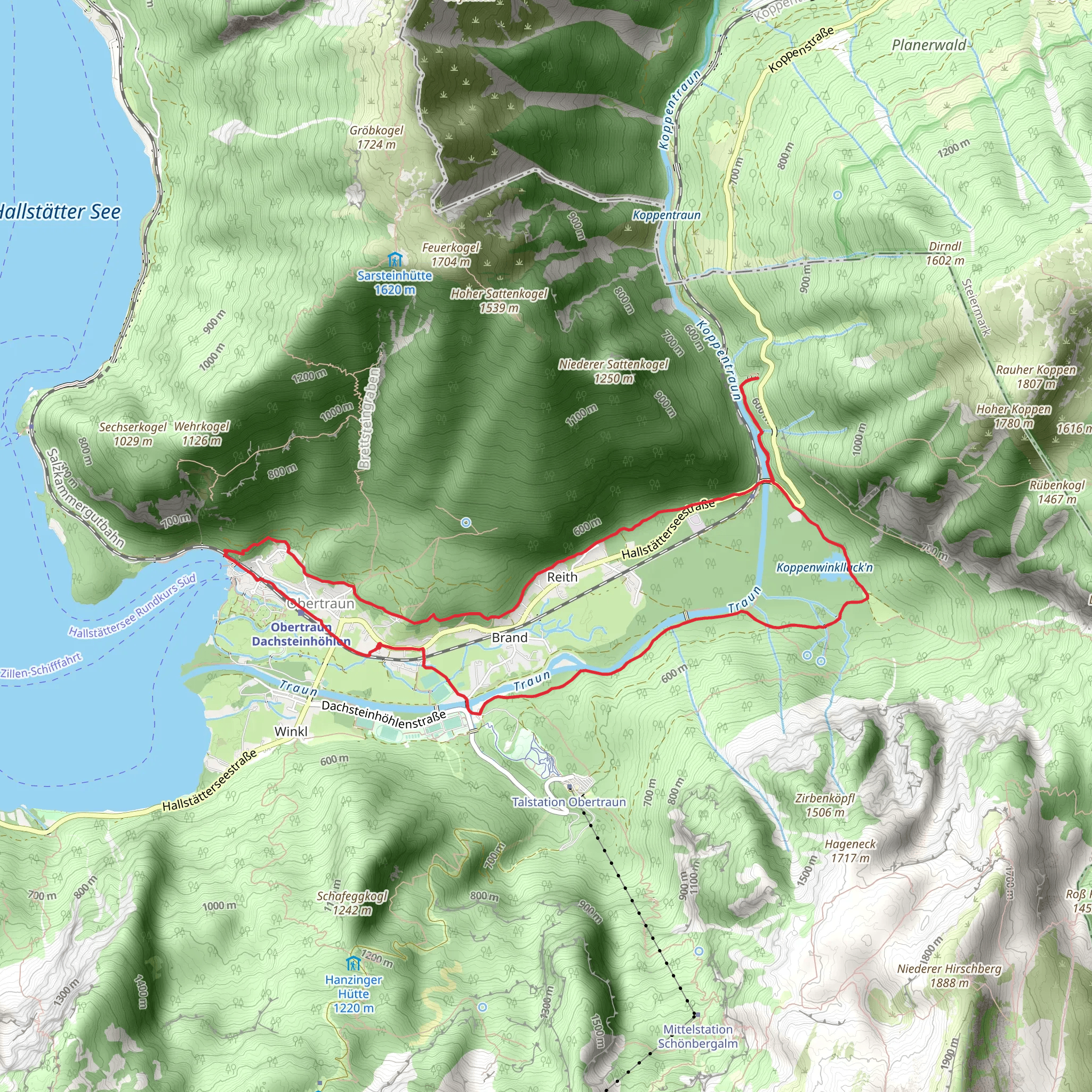 Theme Trail Obertraun mobile static map