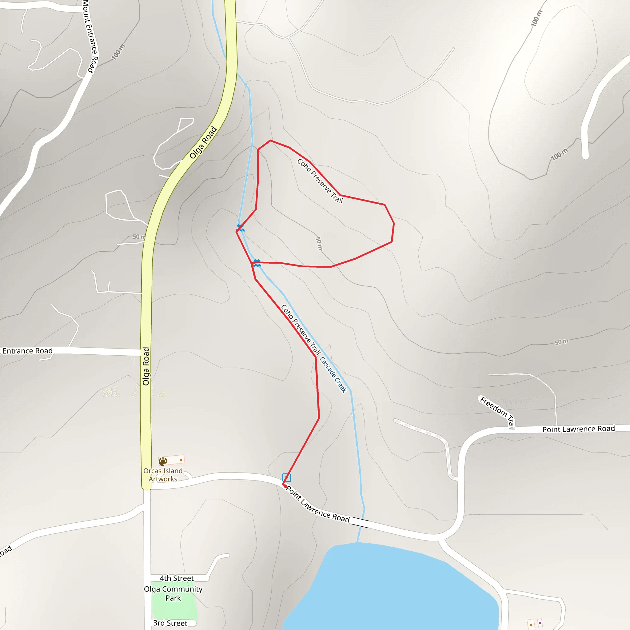 Coho Preserve Loop Trail mobile static map