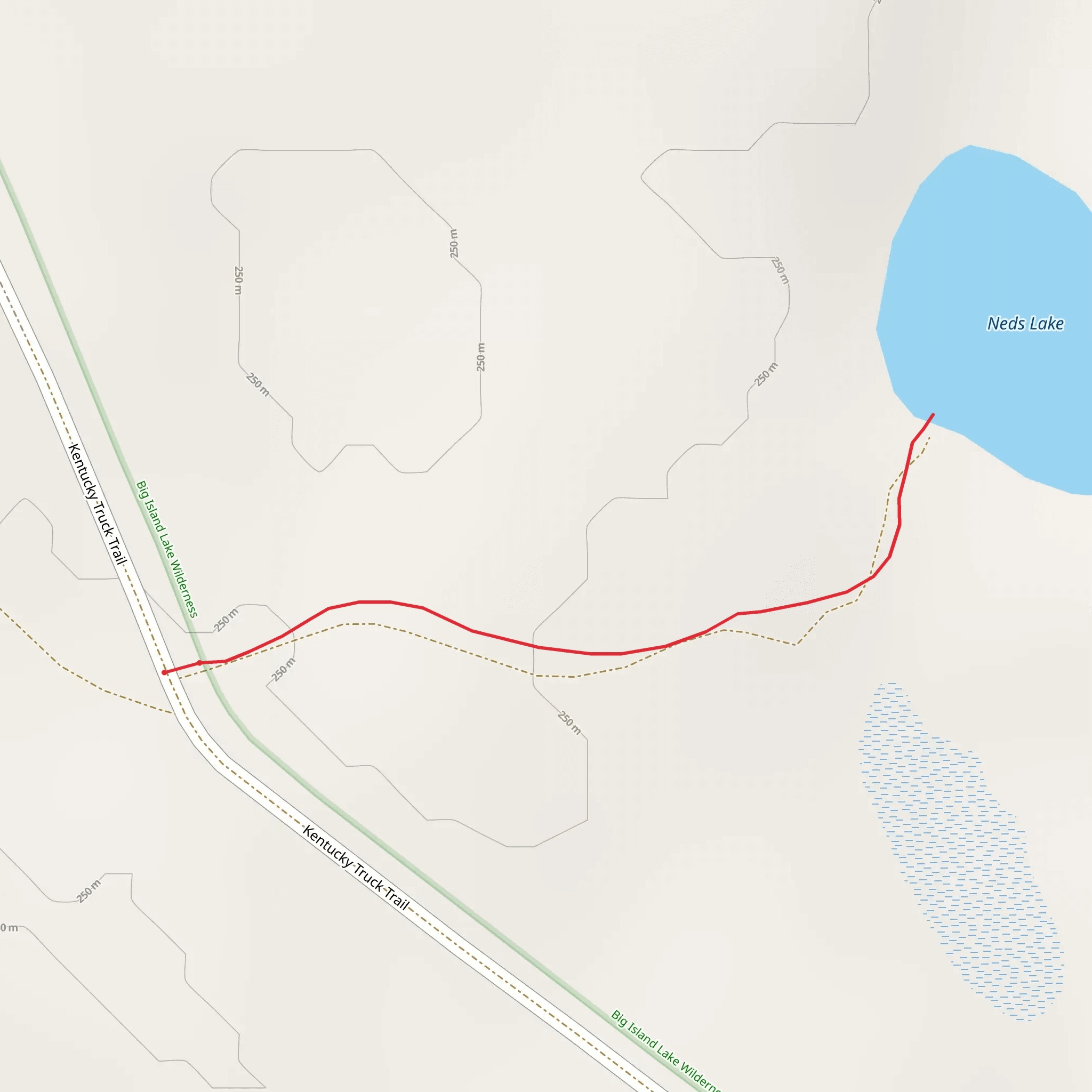 Neds Lake Trail mobile static map