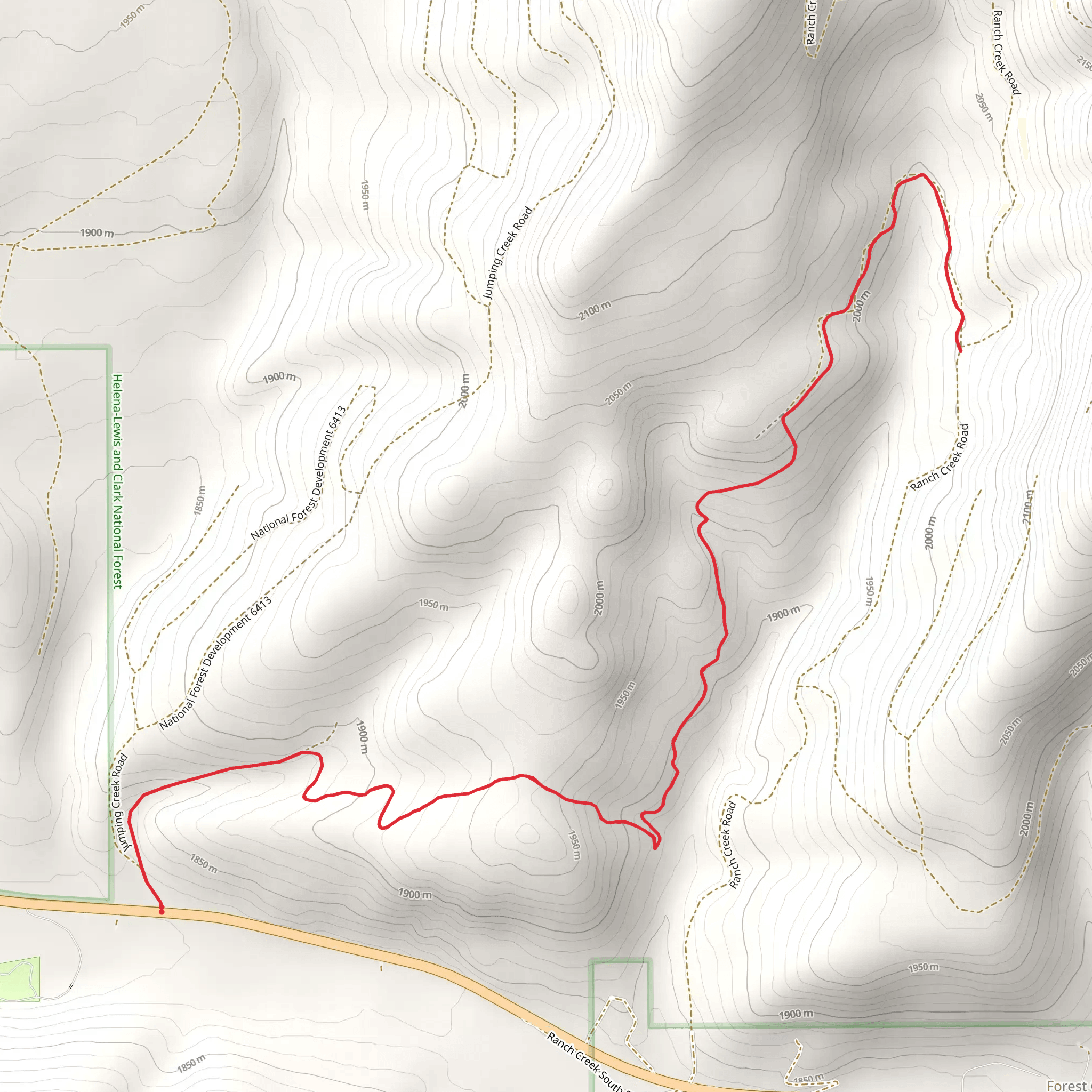 East Ranch Trail via Hanson Mill Trail mobile static map