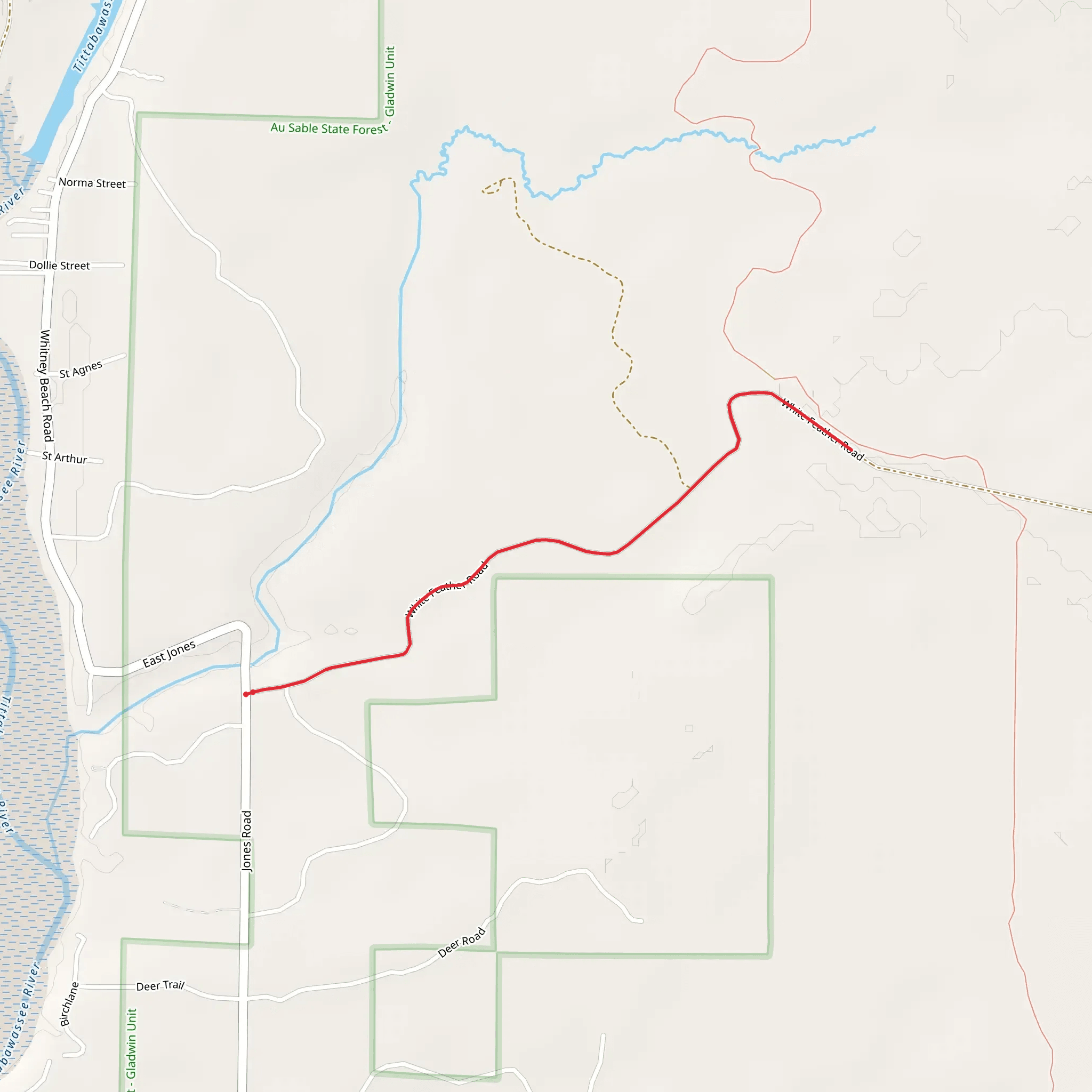 White Feather Road mobile static map