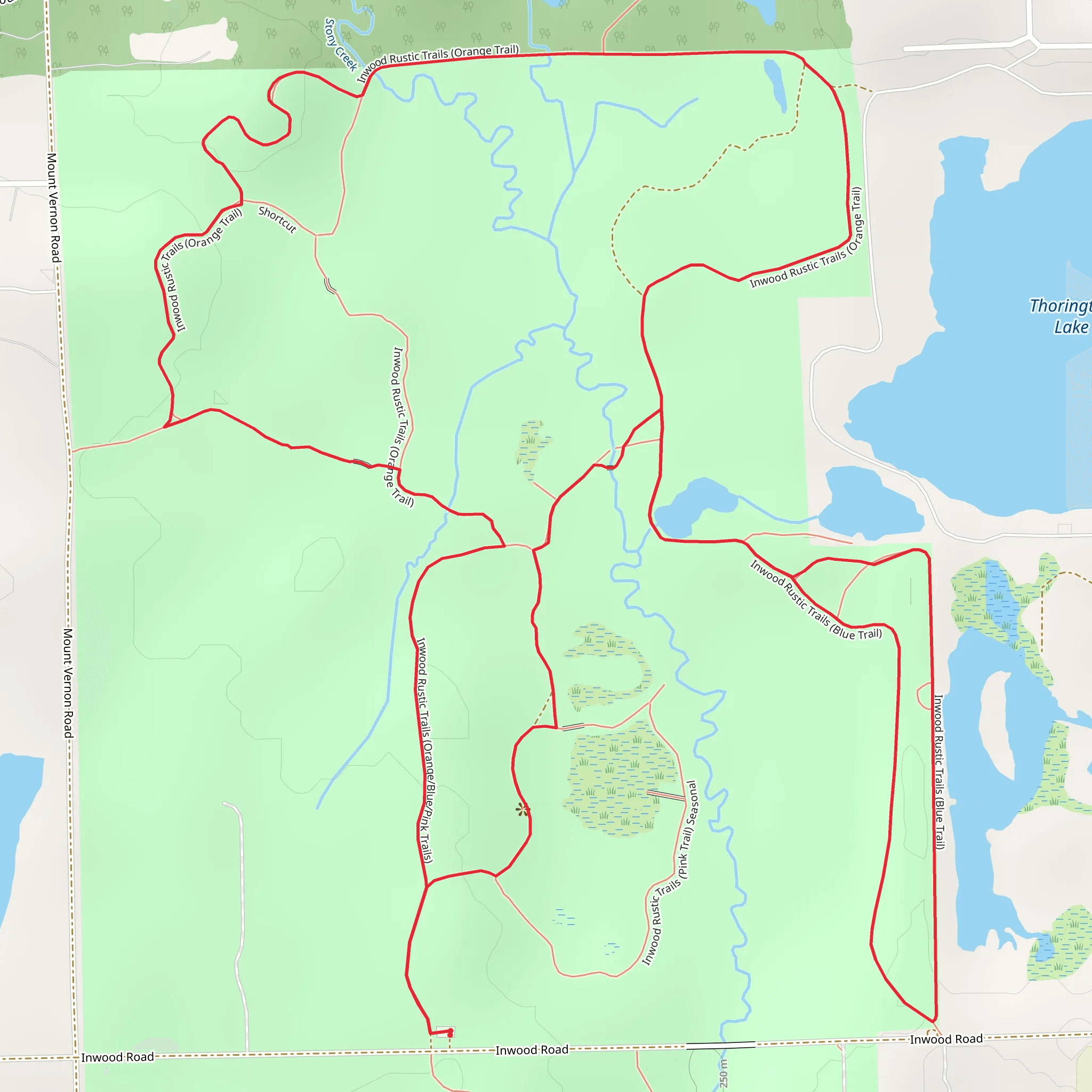 Inwood Rustic Trails Loop mobile static map