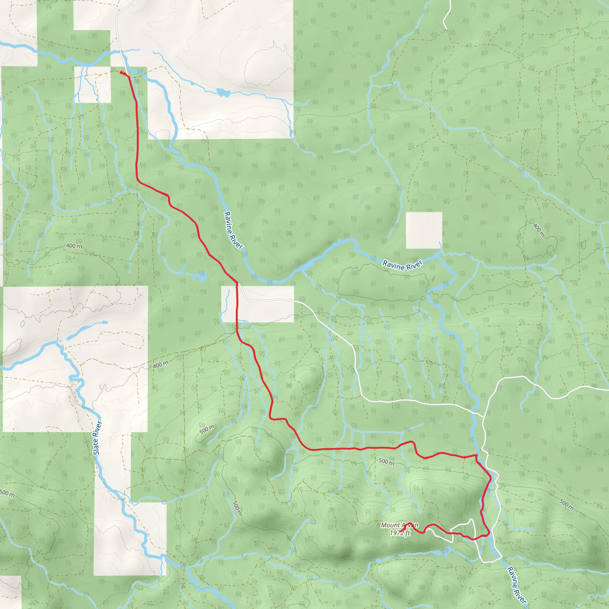 Mount Arvon Summit Trail mobile static map