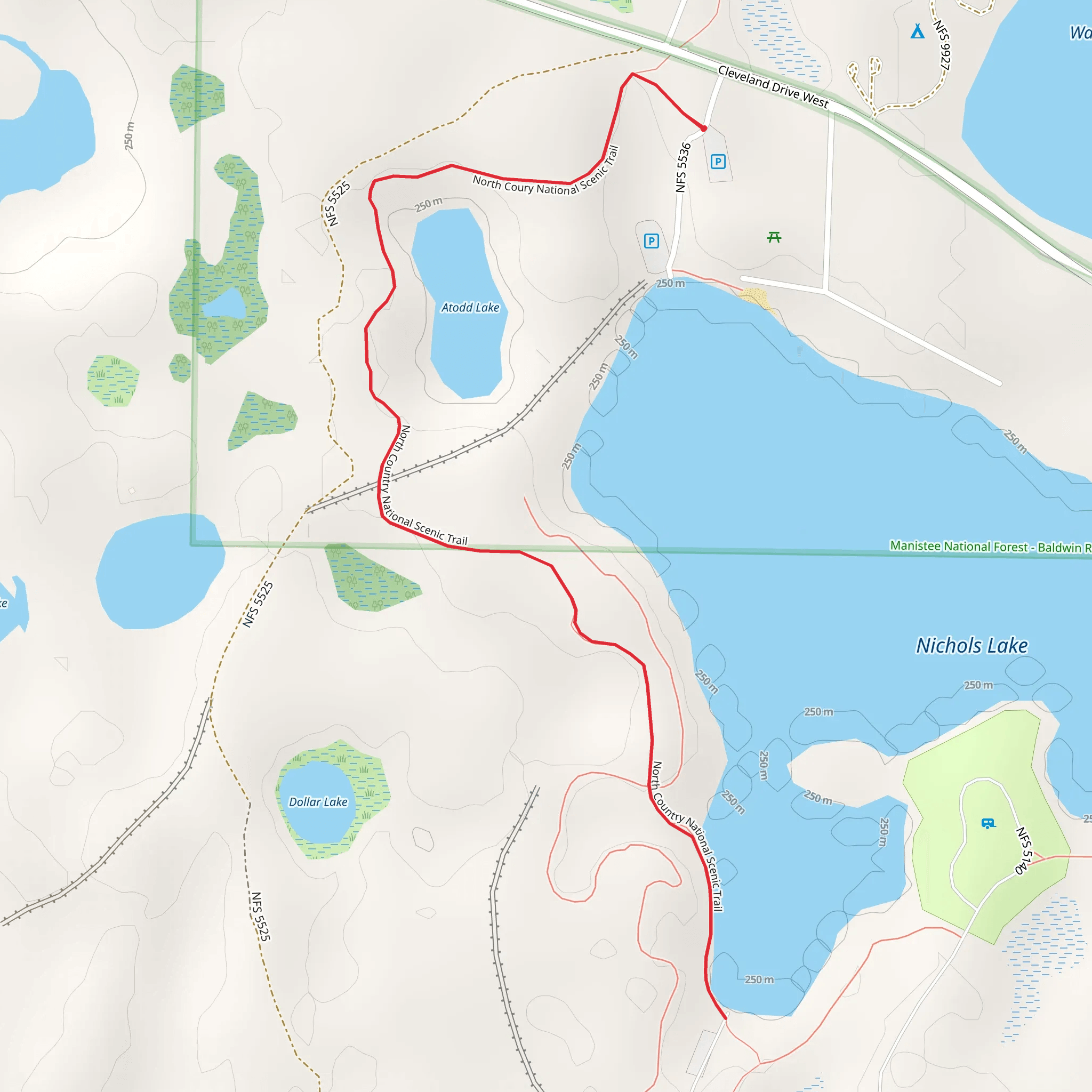 Nichols Lake West side NCT mobile static map
