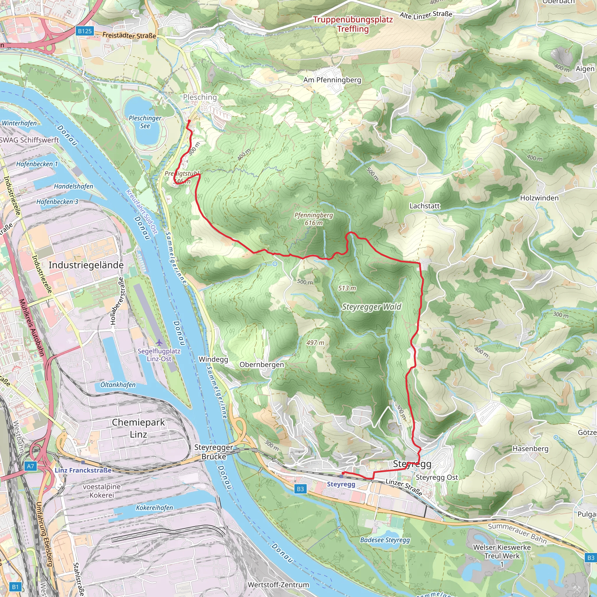 Pfenningberg Hike mobile static map