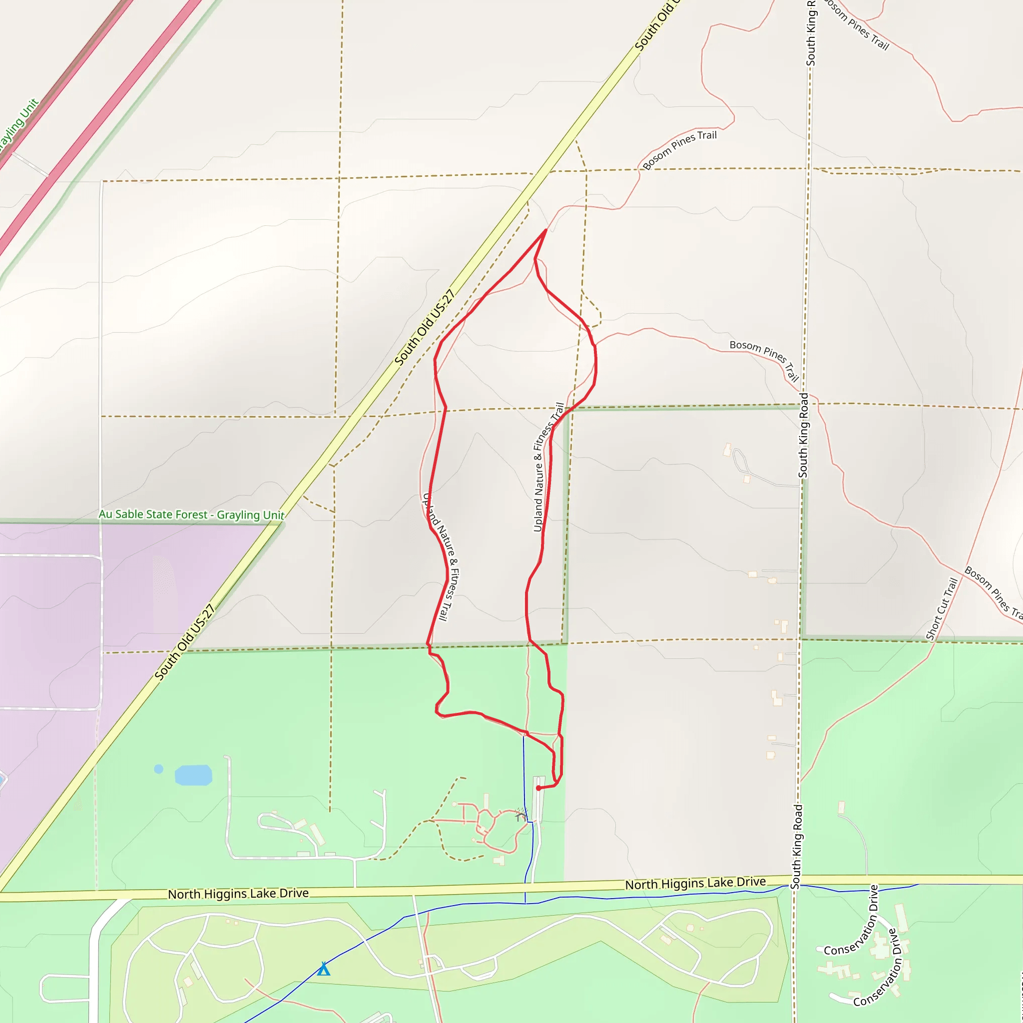 Upland Nature Loop Trail mobile static map