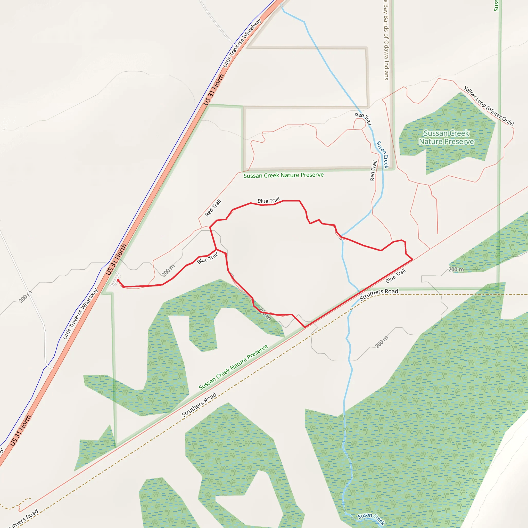 Susan Creek Loop mobile static map