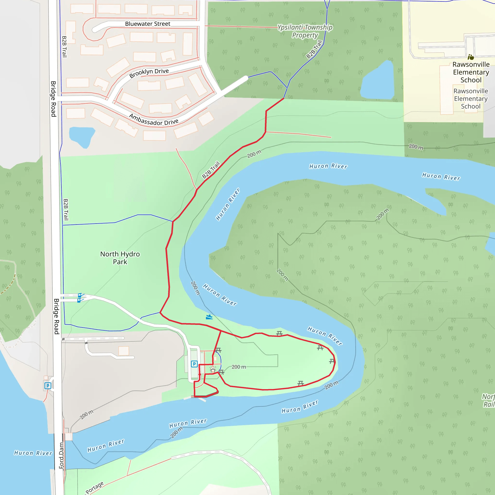 North Hydro Park Loop mobile static map