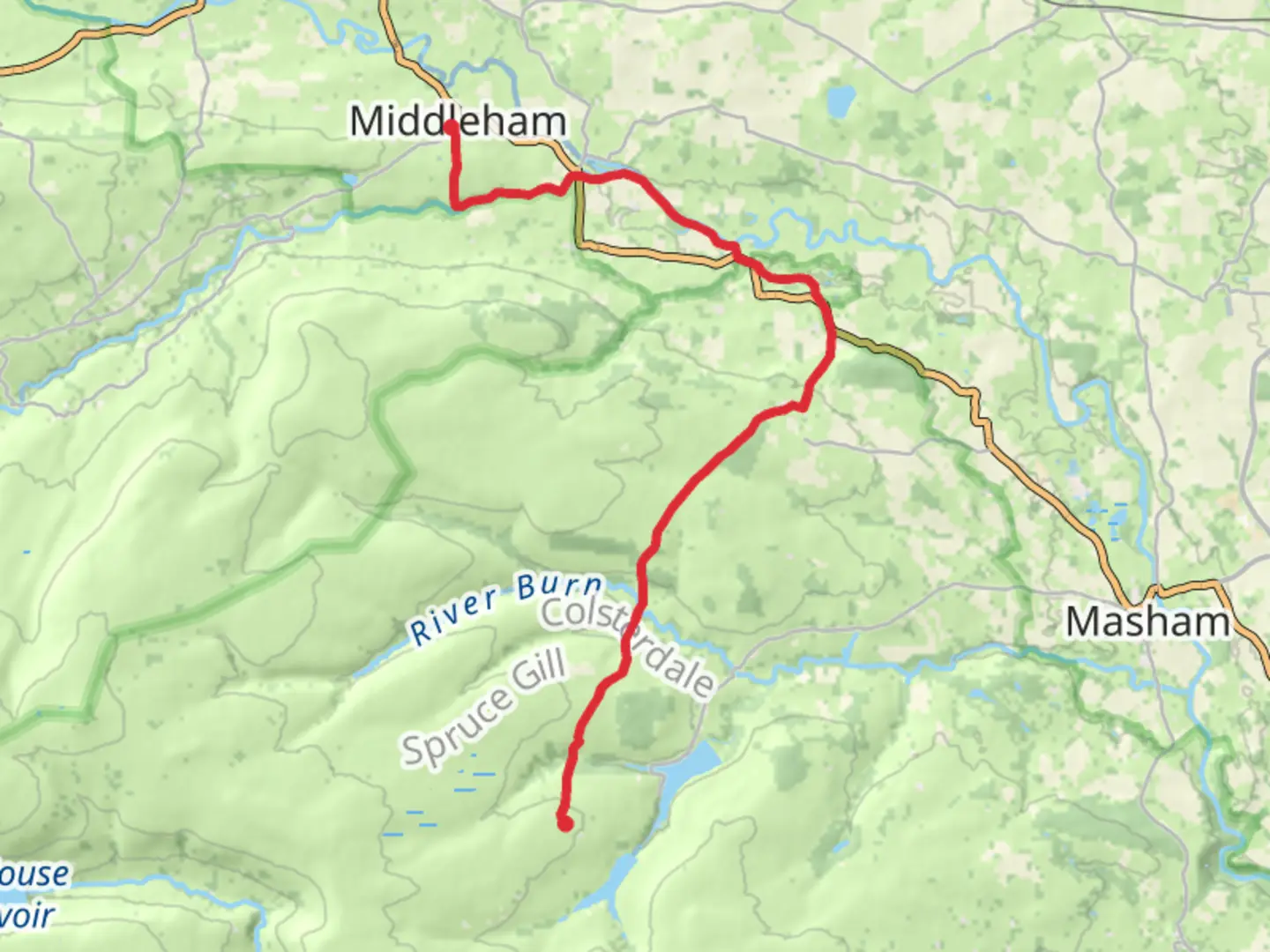 An image depicting the trail Six Dales Trail day 4 and its surrounding area.