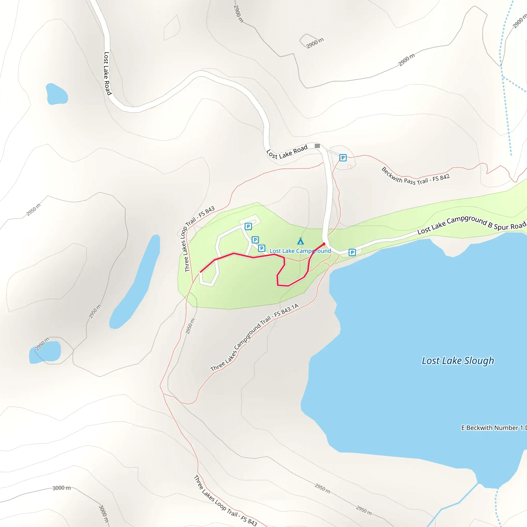 Lost Lake Campground Trail mobile static map