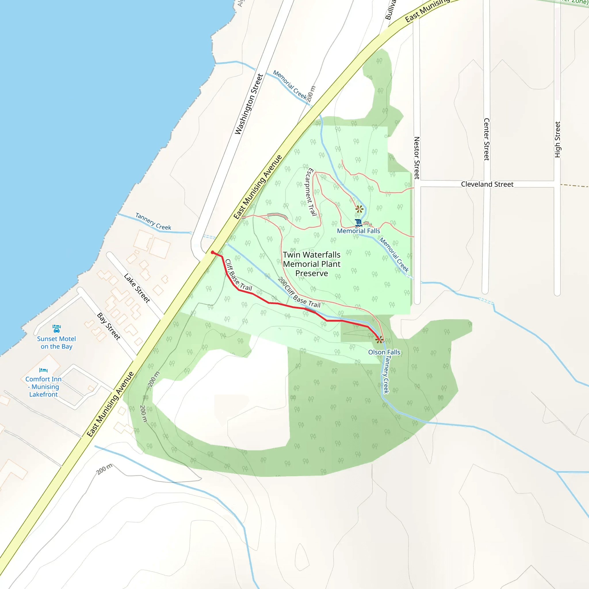 Cliff Base Trail mobile static map