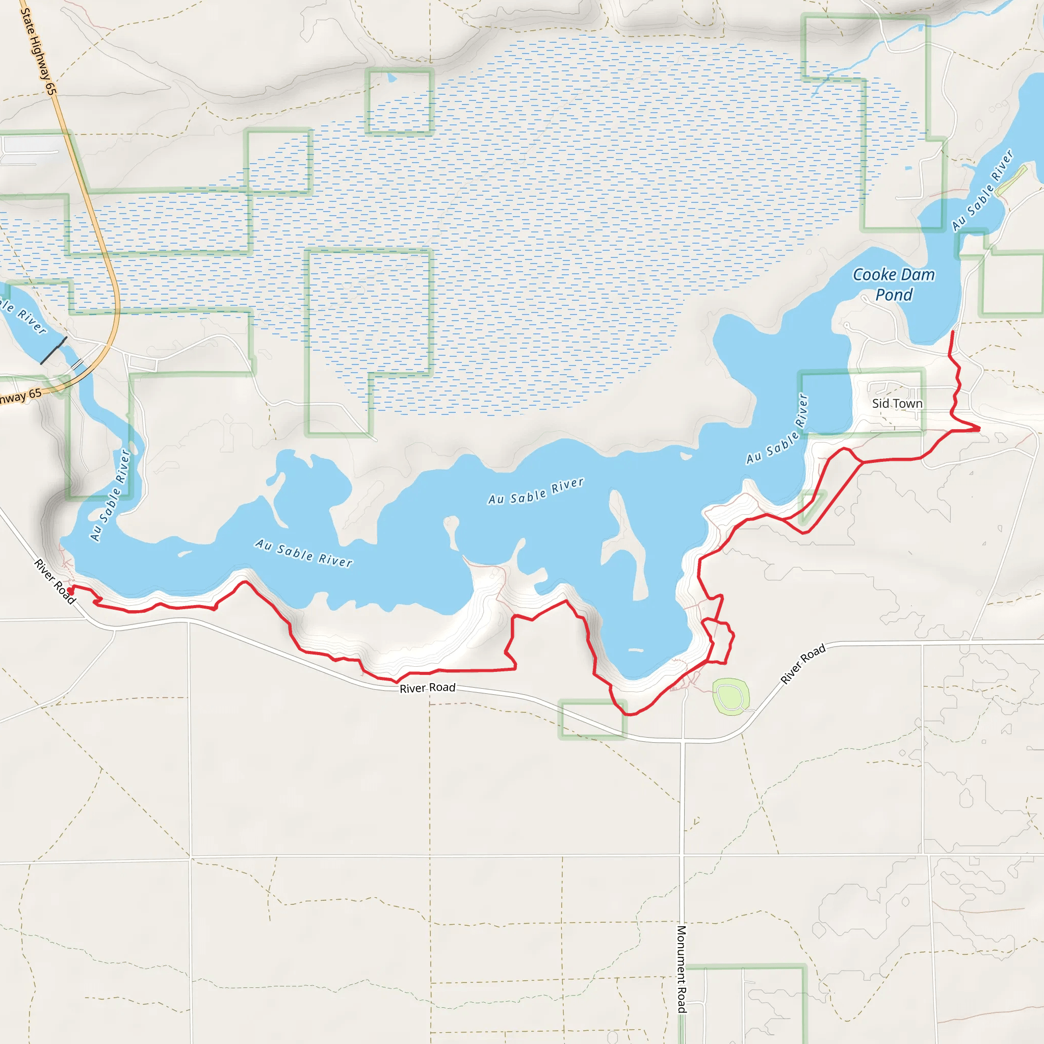 Highbanks Trail mobile static map