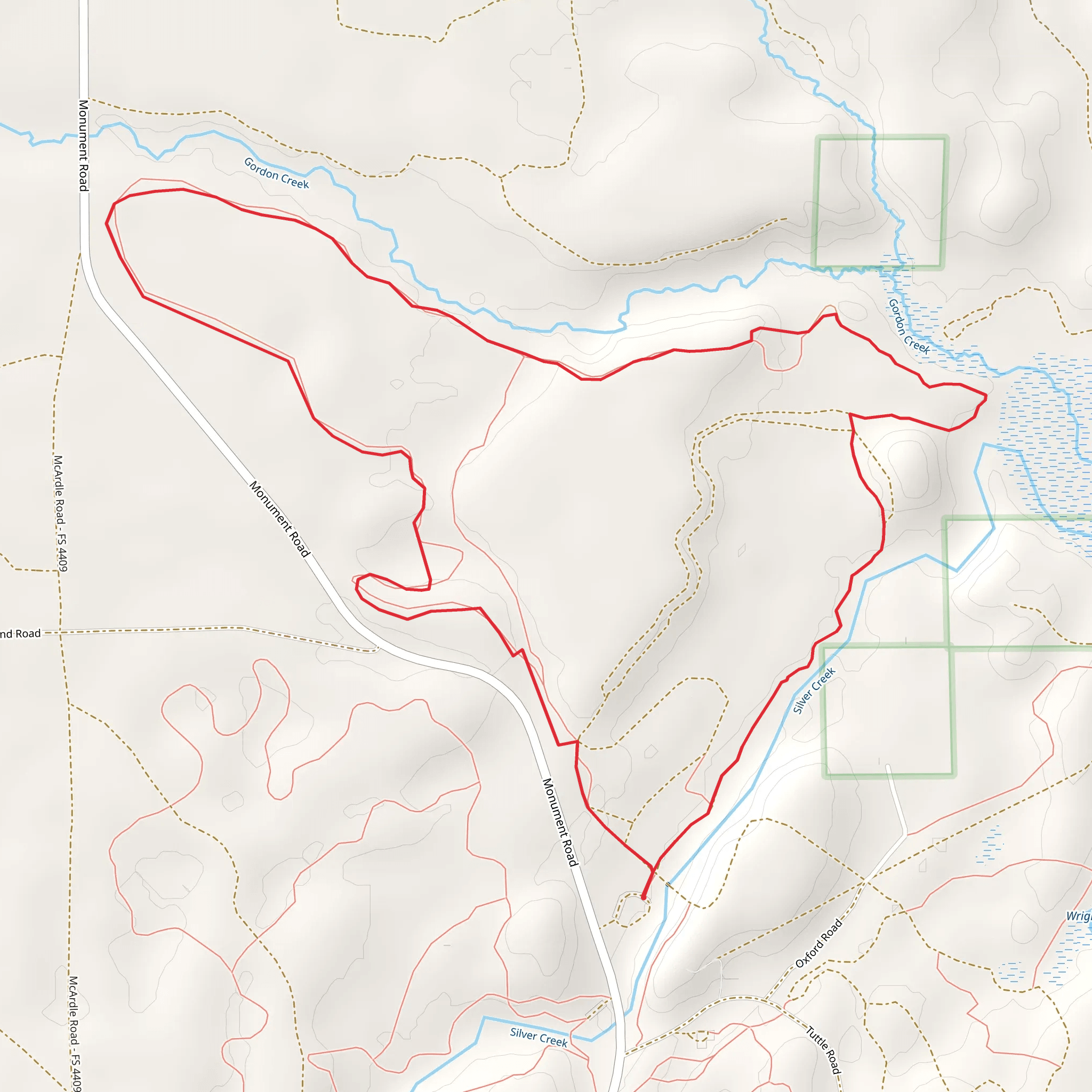 Silver Creek Loop mobile static map