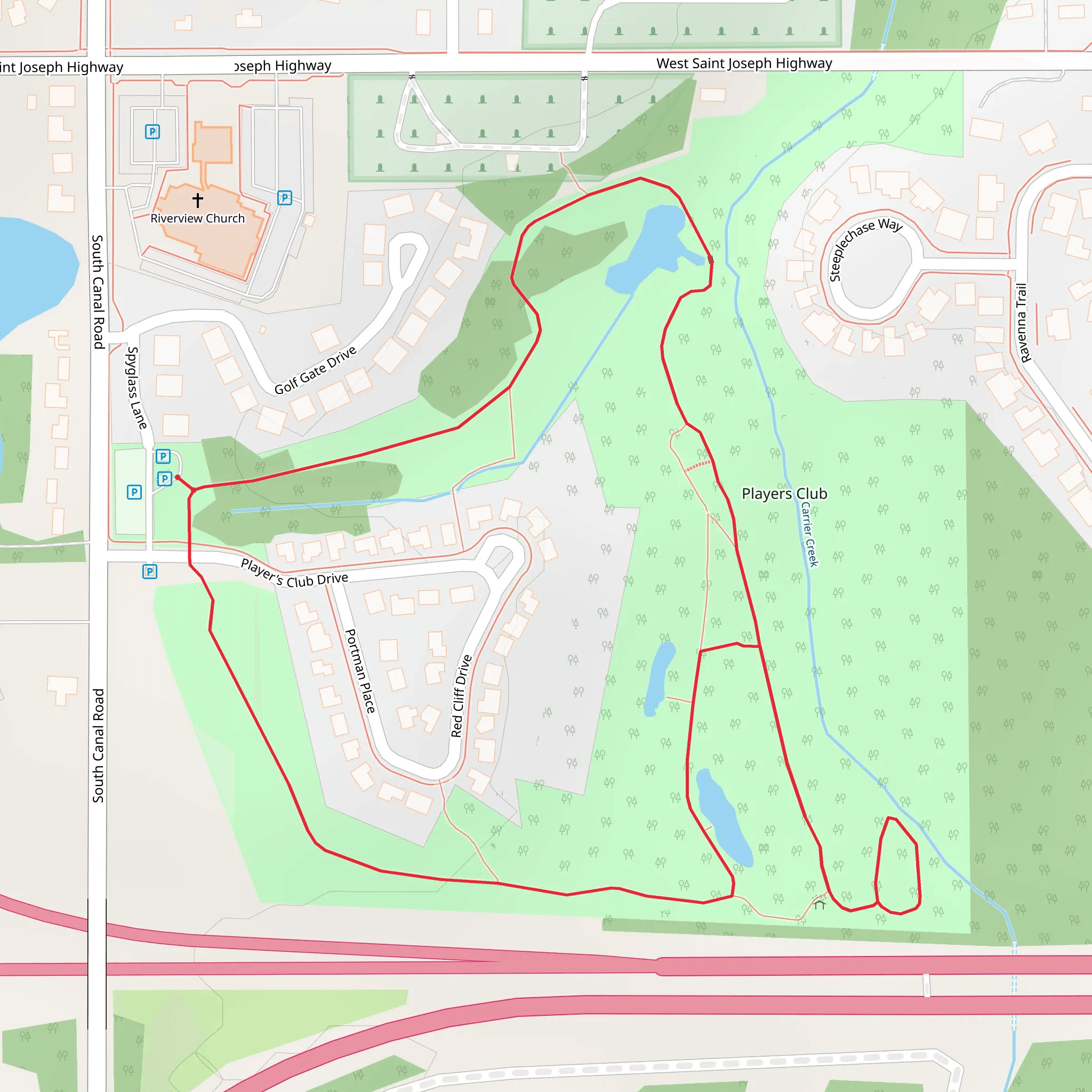 Players Club Loop mobile static map