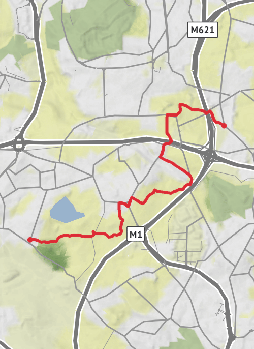 Hike on Leeds Country Way Day 6 mobile static map