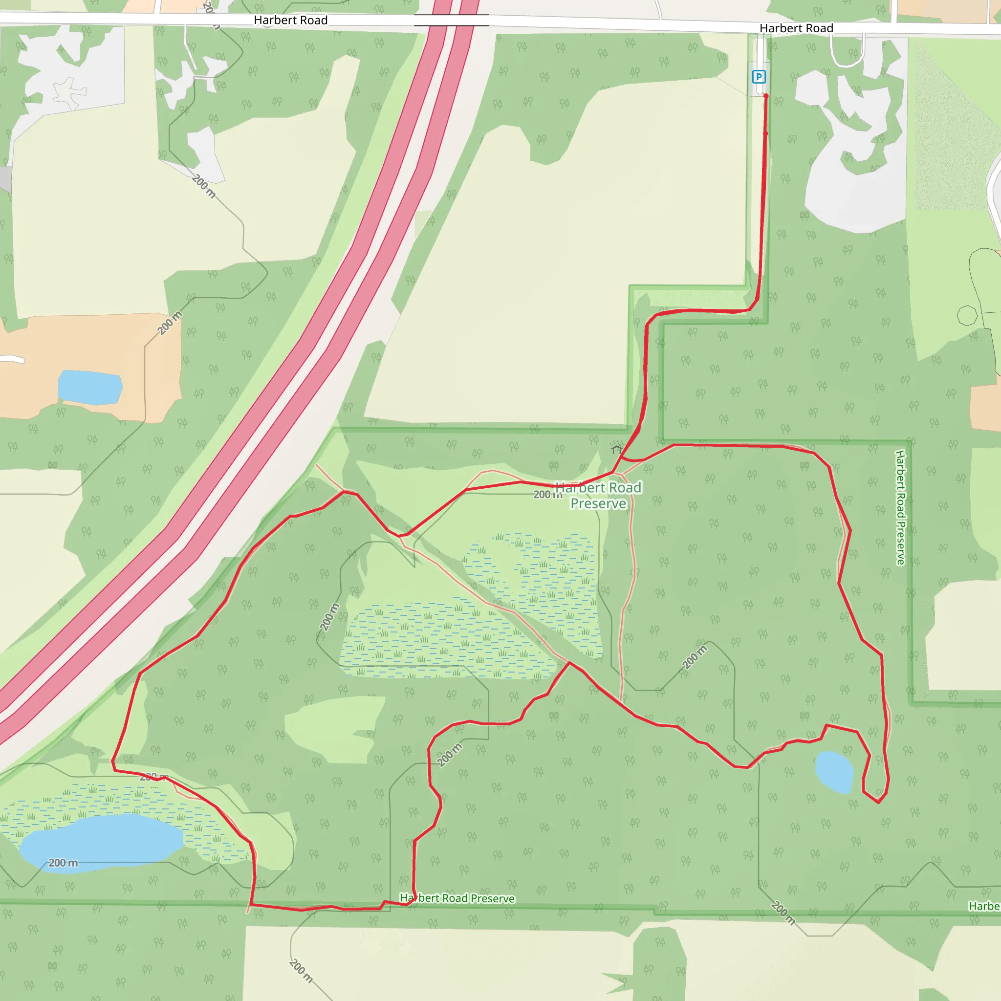 Harbert Road Preserve Loop mobile static map