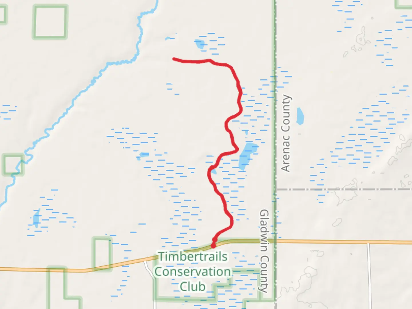 An image depicting the trail East Fire Lane Trail and its surrounding area.