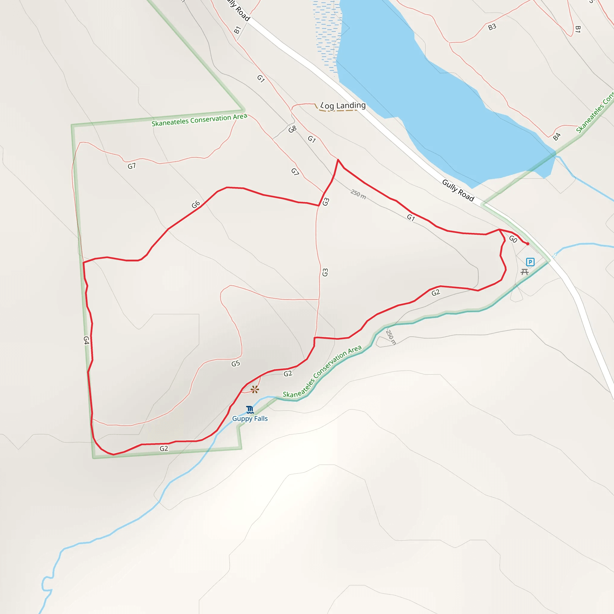 Guppy Falls Loop Trail mobile static map