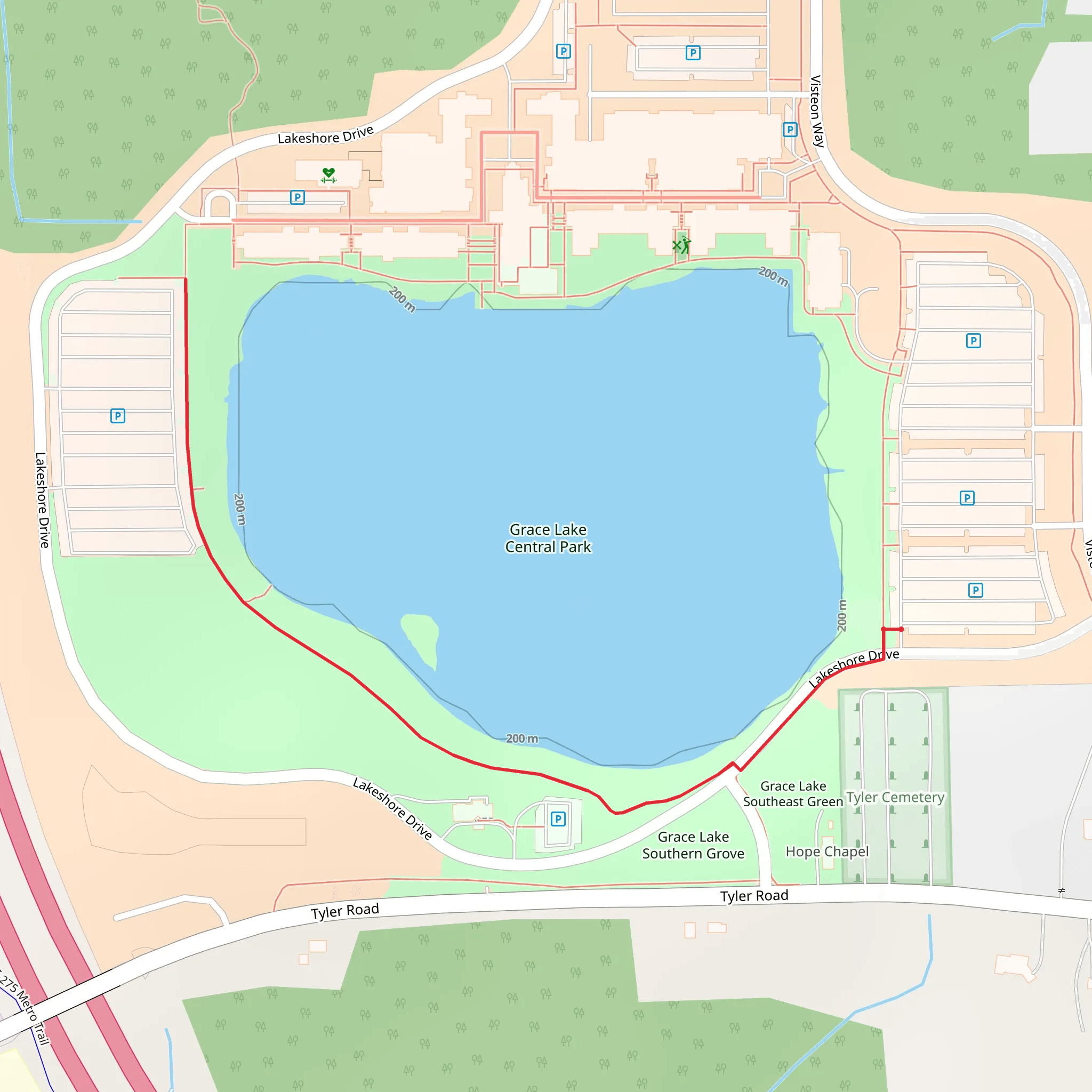 Grace Lake mobile static map