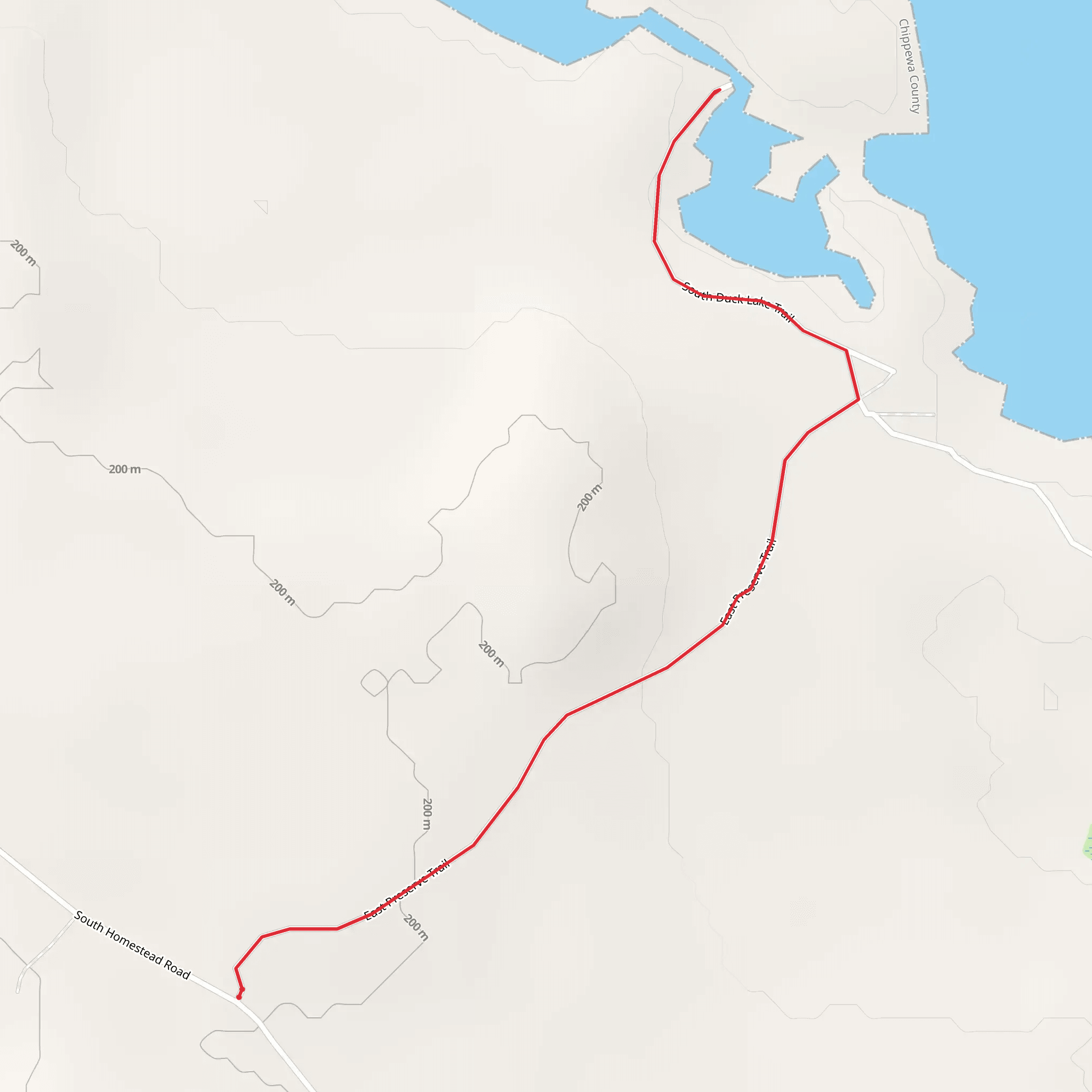East Preserve Trail mobile static map