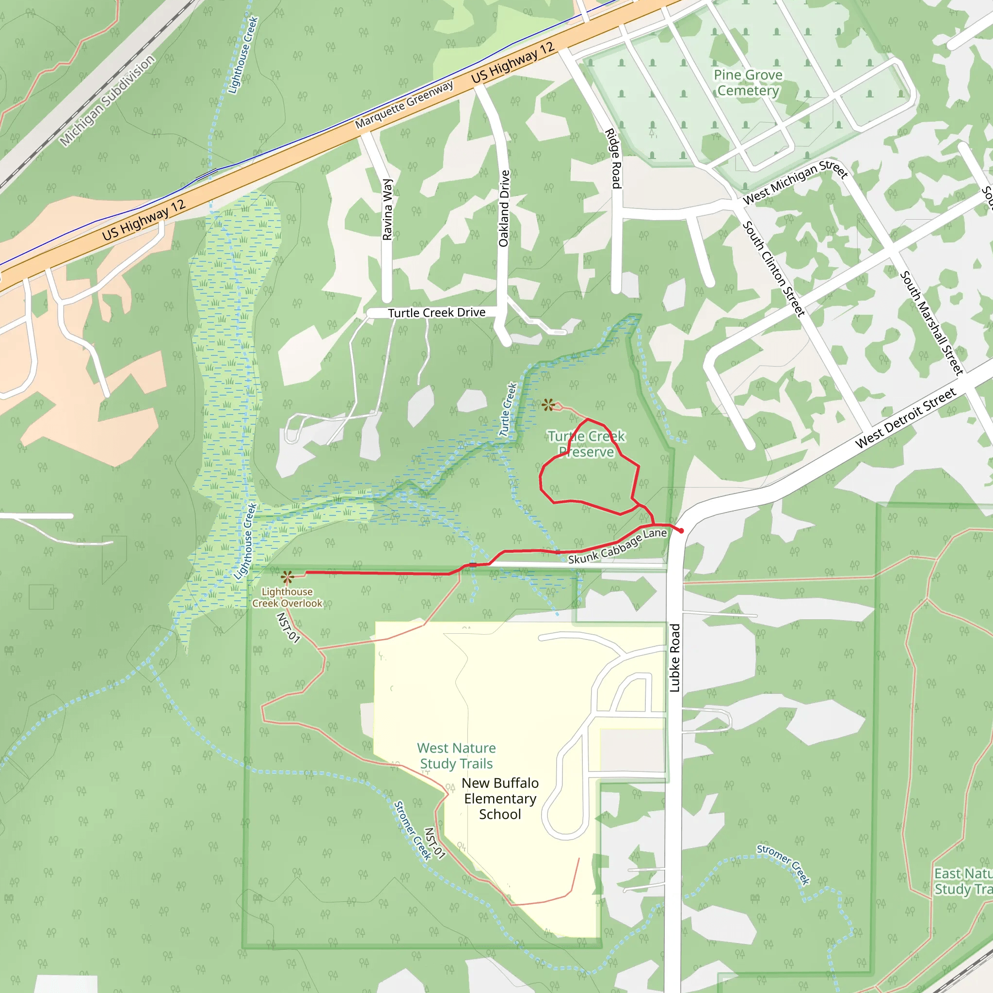 Turtle Creek Preserve Loop mobile static map