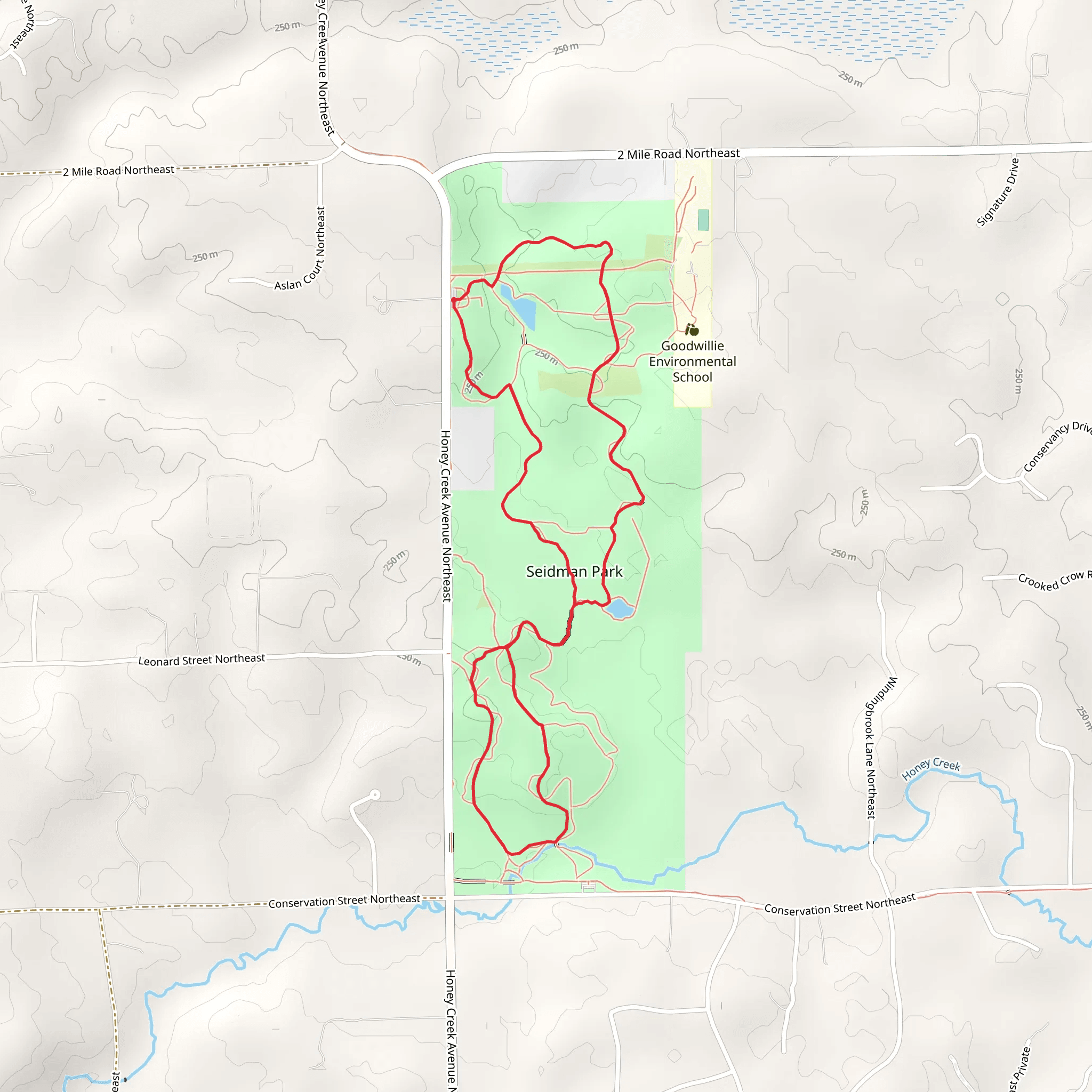 Seidman Park Loop mobile static map