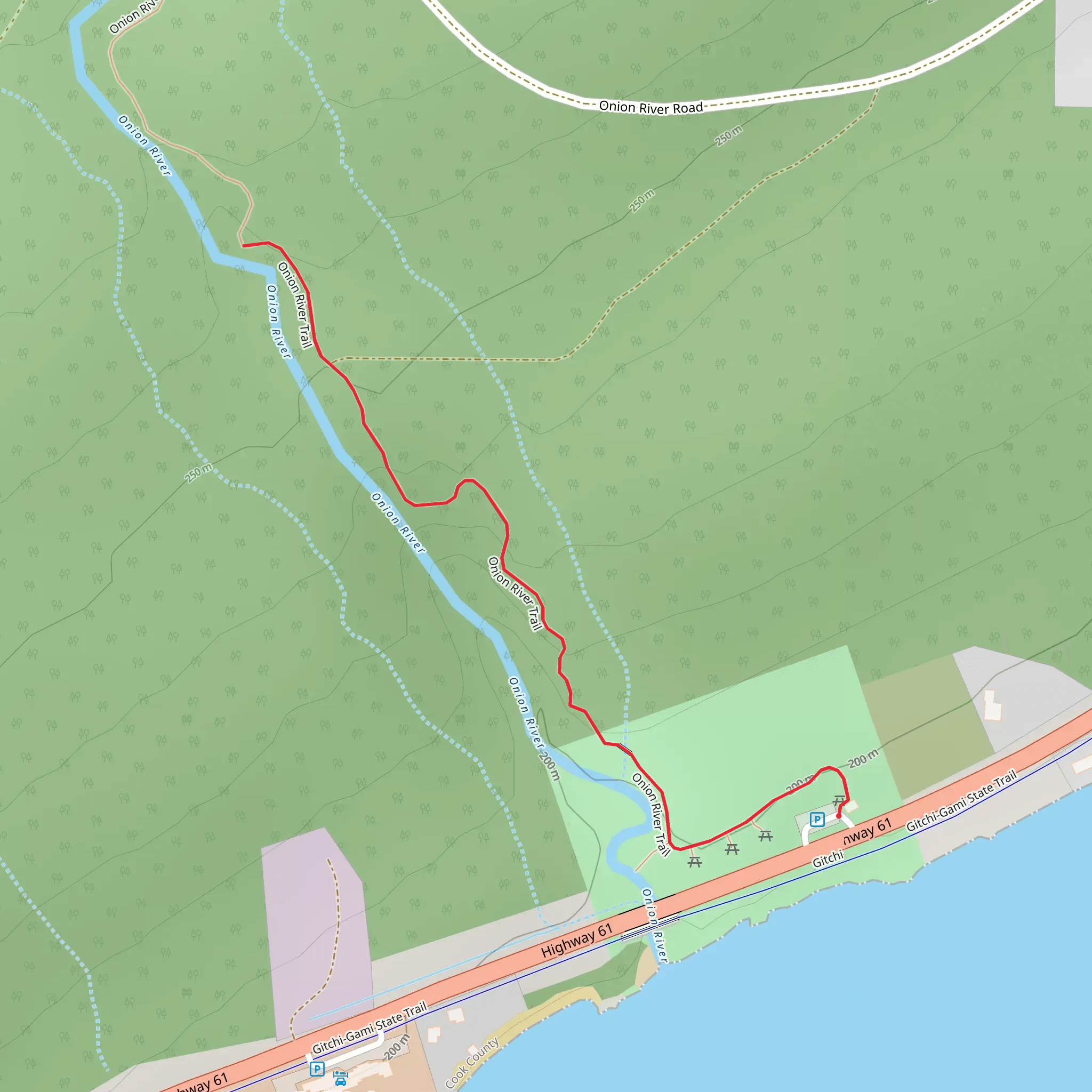 Onion River Walk mobile static map