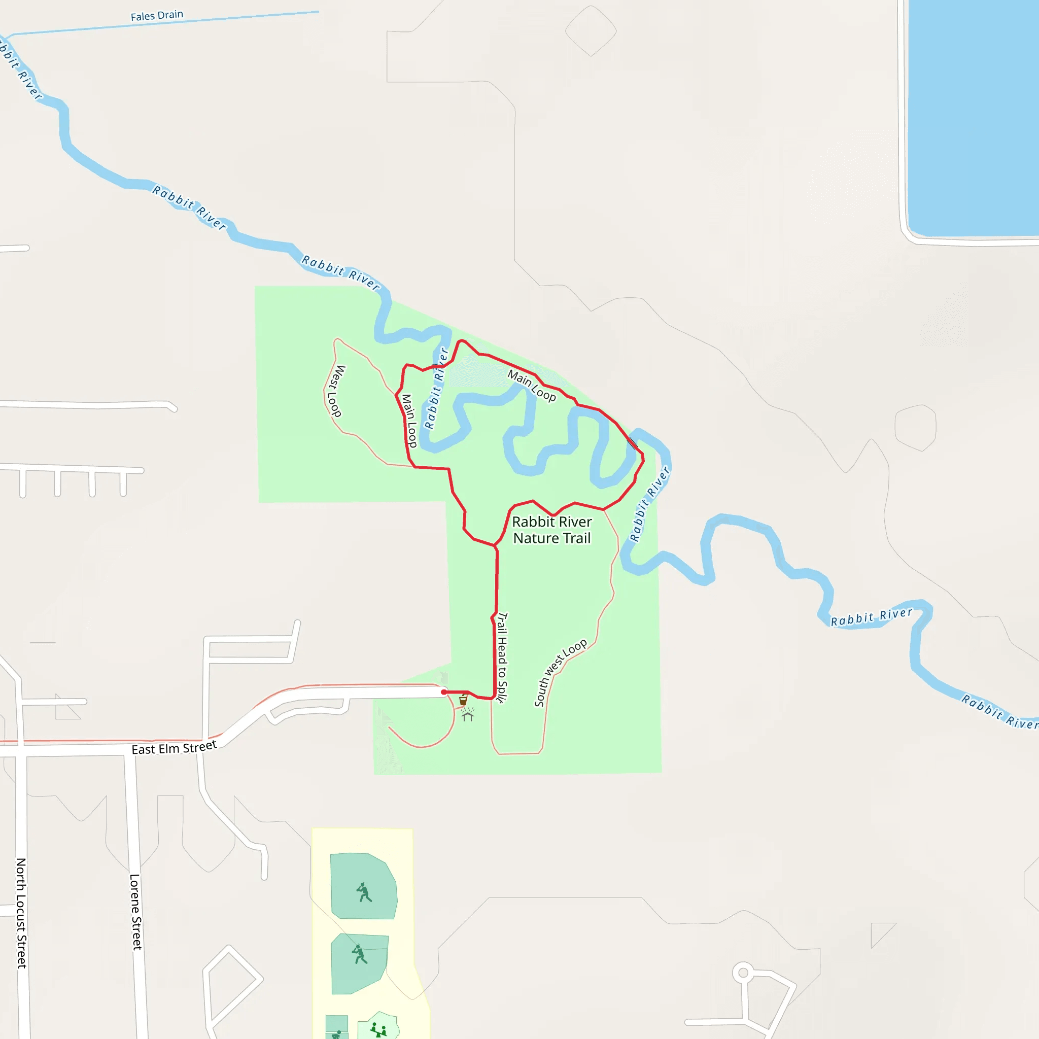 Rabbit River Nature Loop Trail mobile static map