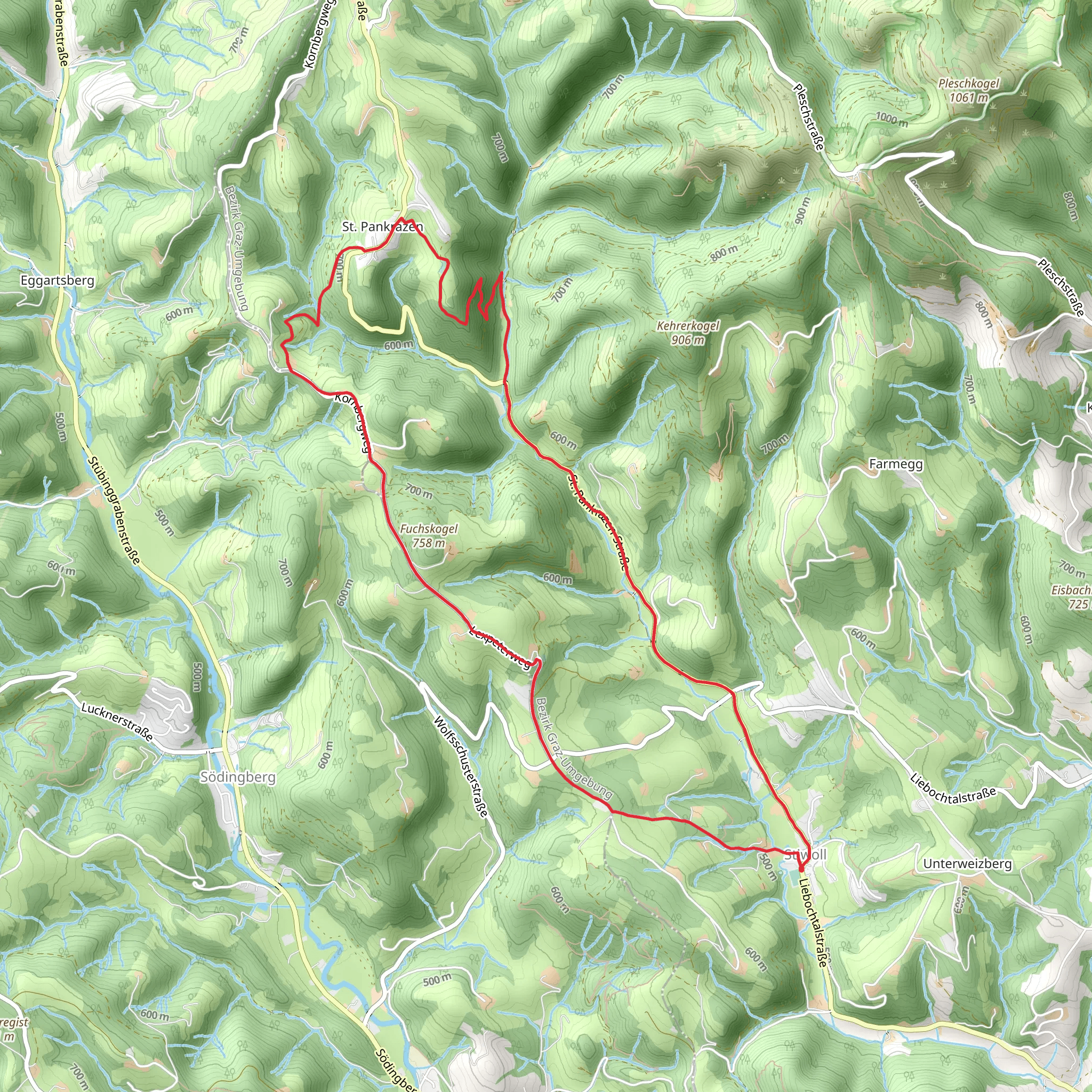 St Pankrazen Pilgrimage Site from Stiwoll mobile static map